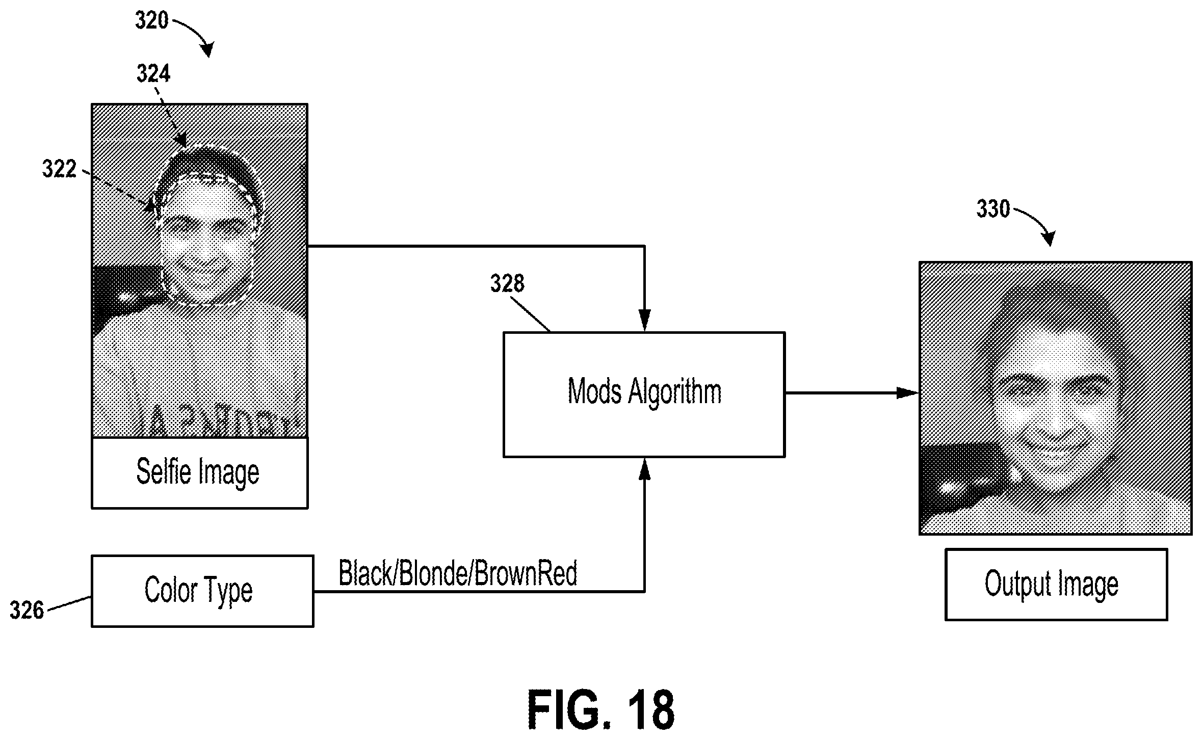 Patent US12586157 Figure 12 – Methods and systems for modifying hair characteristics in a digital image