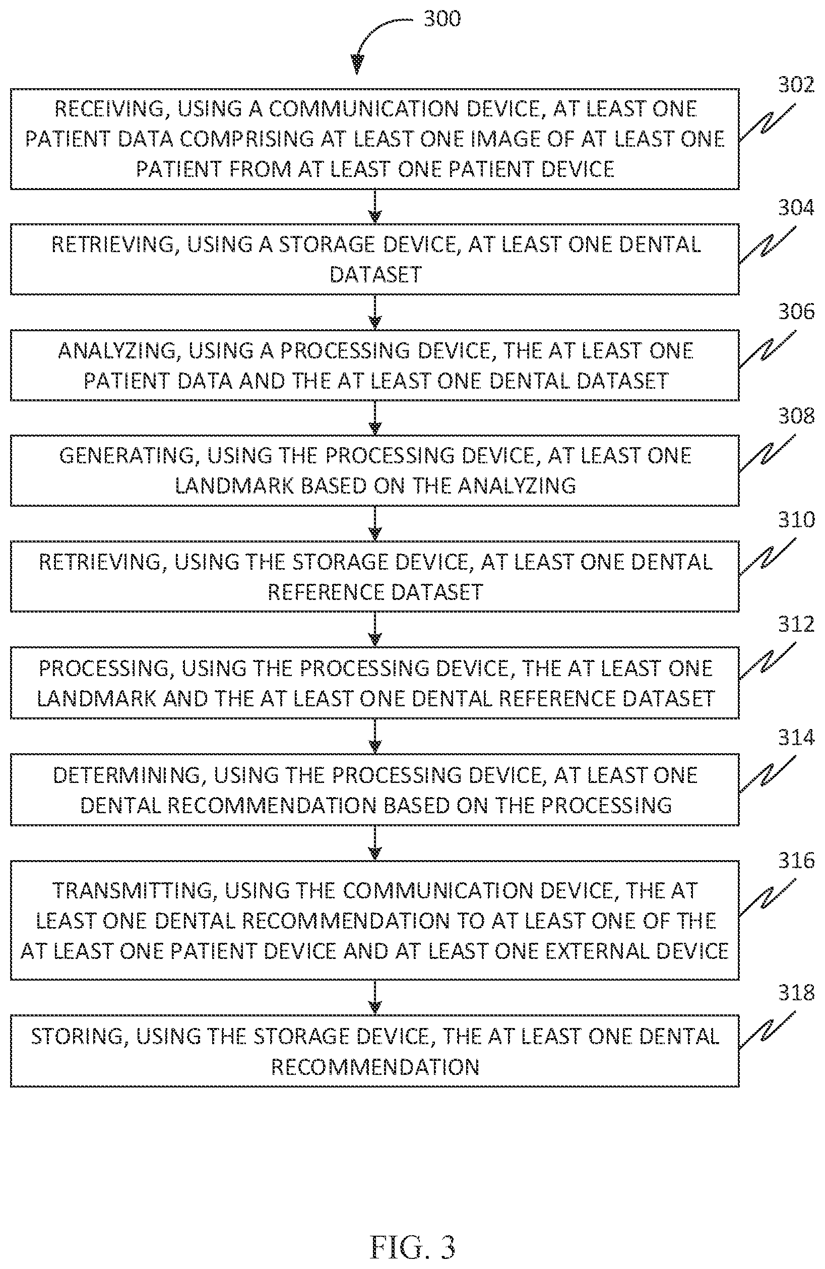 Patent US12586192 Figure 3 – Systems and methods for generating a dental recommendation based on image processing