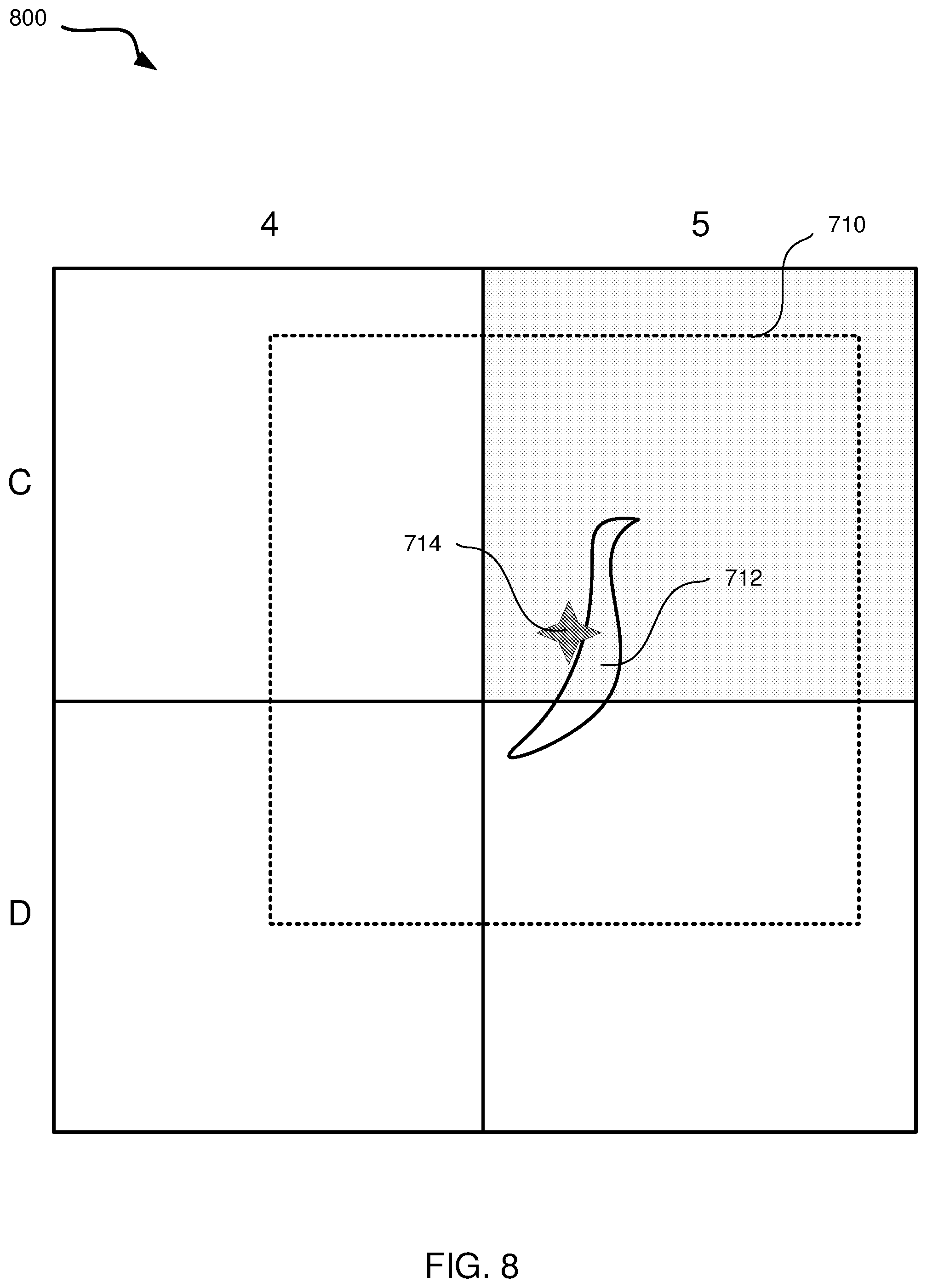 Patent US12586198 Figure 8 – Image analysis for identifying objects and classifying background exclusions