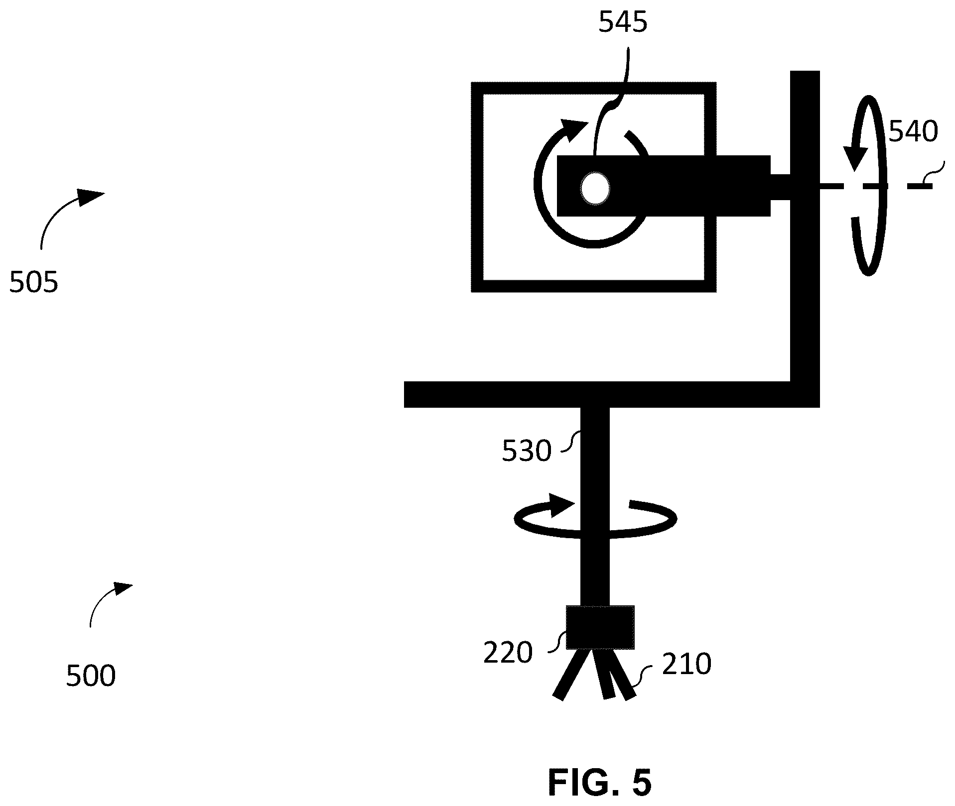 Patent US12586244 Figure 5 – Composite image capture with two degrees of freedom camera capturing overlapping image frames
