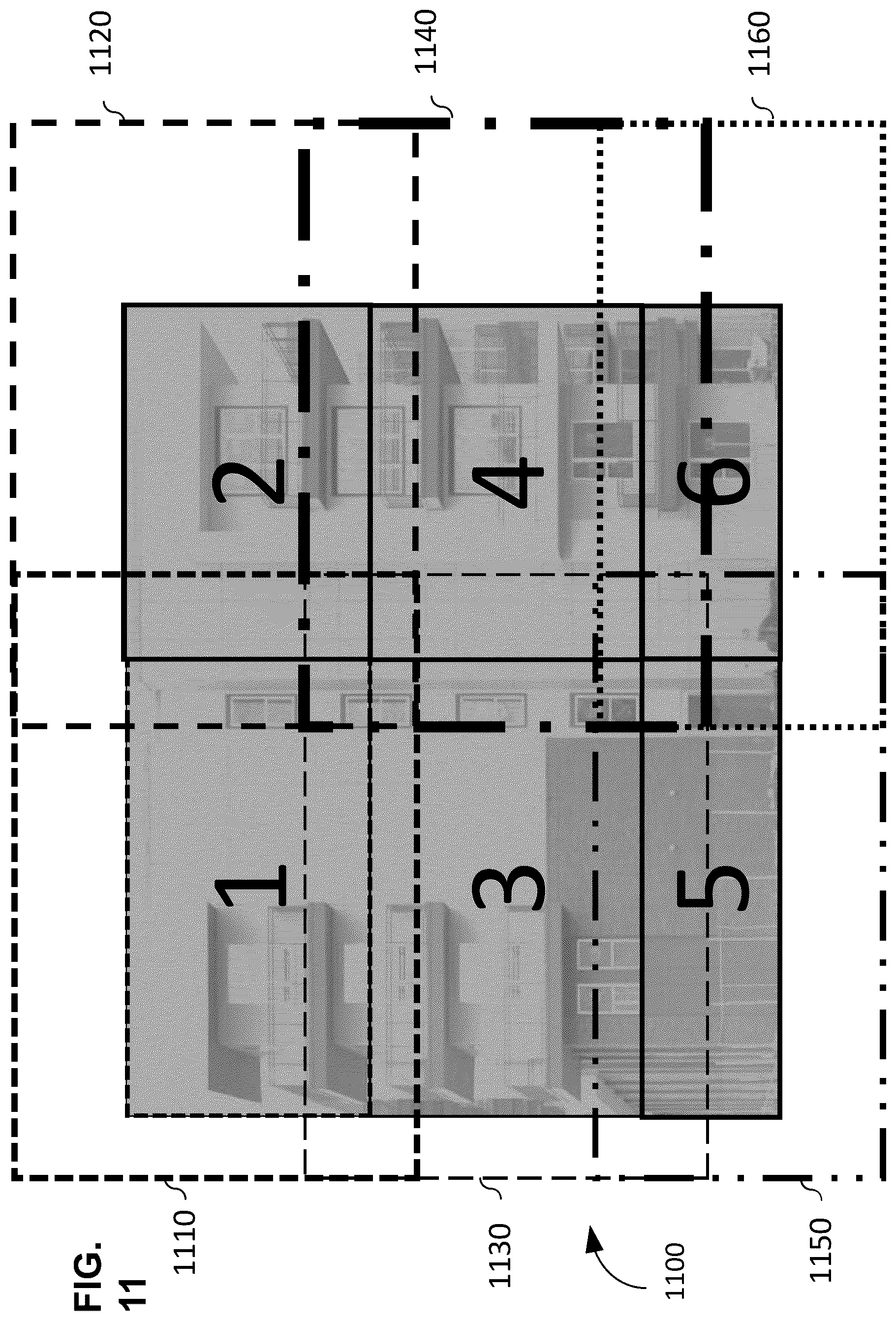 Patent US12586244 Figure 10 – Composite image capture with two degrees of freedom camera capturing overlapping image frames