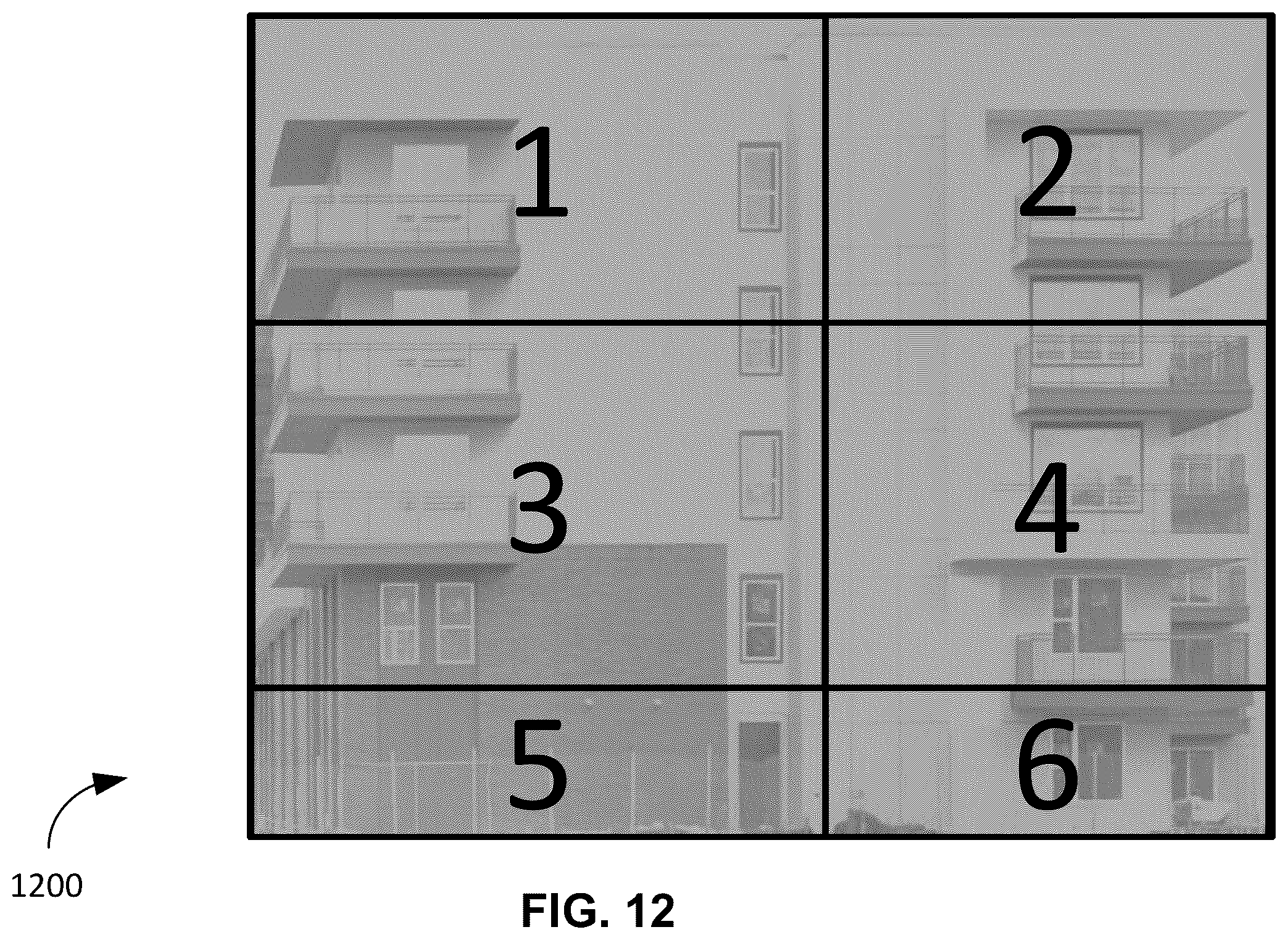 Patent US12586244 Figure 11 – Composite image capture with two degrees of freedom camera capturing overlapping image frames