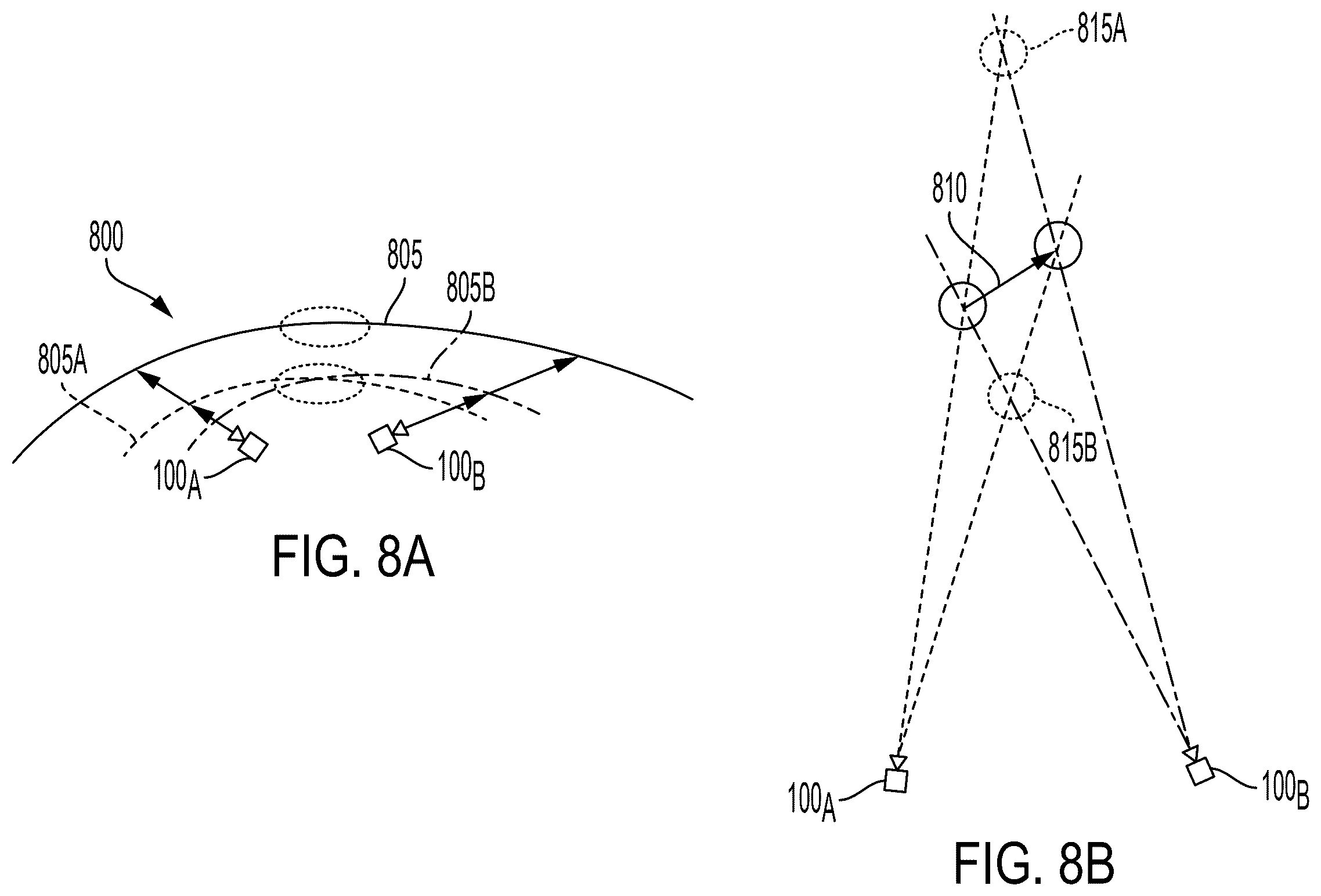 Patent US12586248 Figure 8 – Camera and radar fusion for determining position of projectile in motion