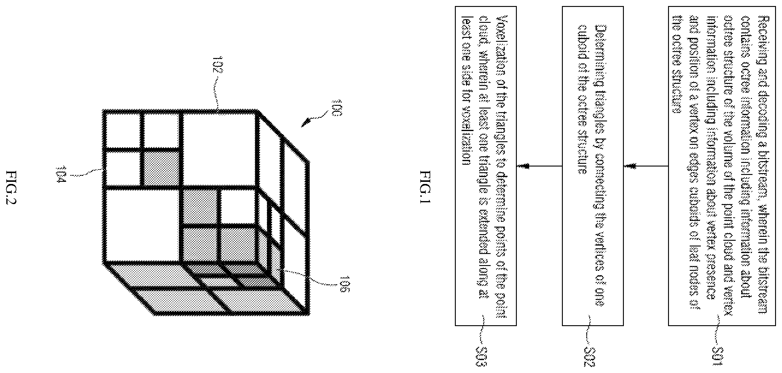Patent US12586257 Figure 1 – Method for encoding and decoding a 3D point cloud, encoder, decoder