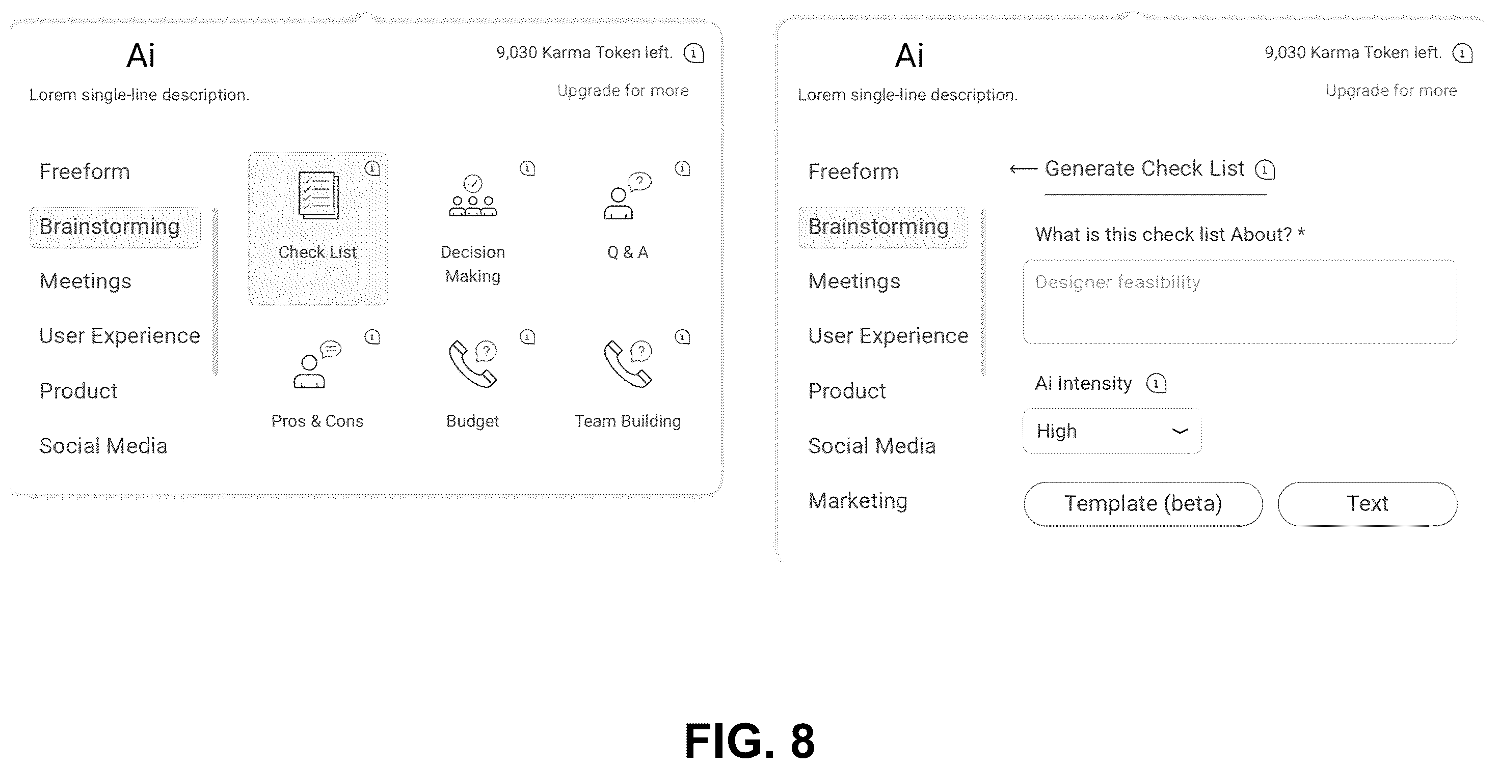 Patent US12586266 Figure 8 – System and method for transforming AI content into formatted dataset for visual display