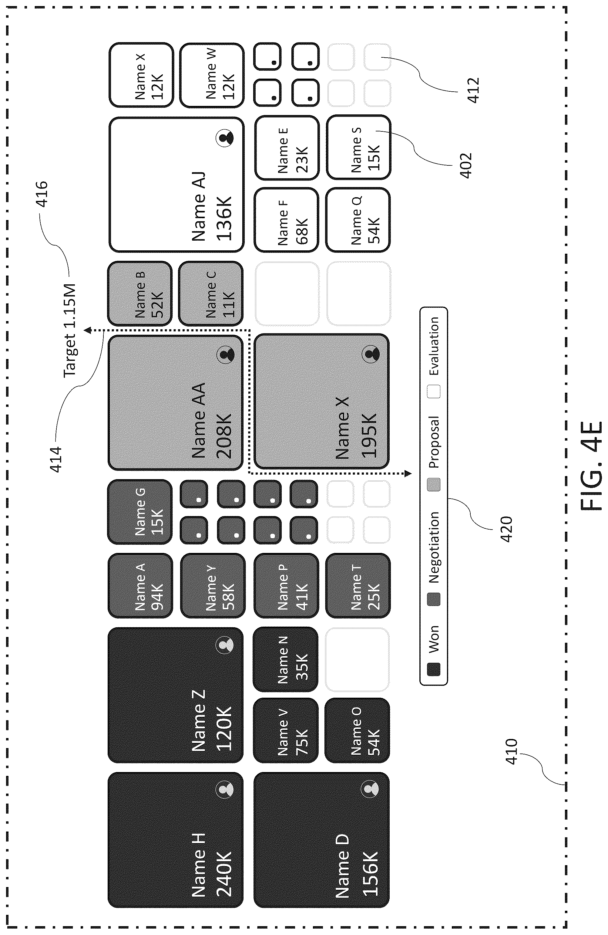 Patent US12586268 Figure 8 – Digital processing systems and methods for enhanced data representation
