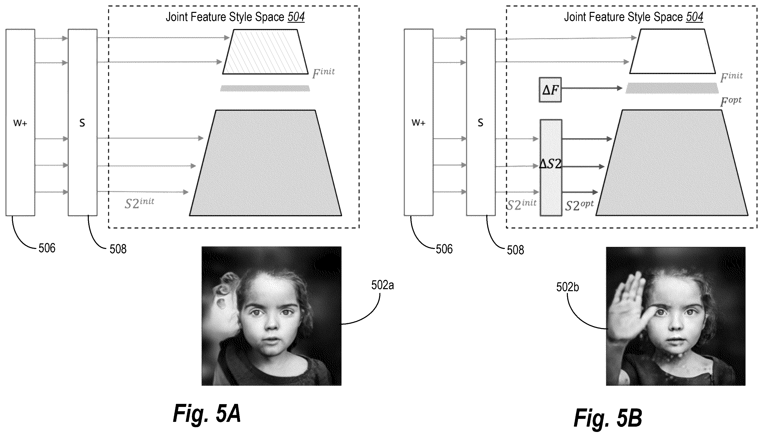 Patent US12586270 Figure 5 – Generating and modifying digital images using a joint feature style latent space of a generative neural network