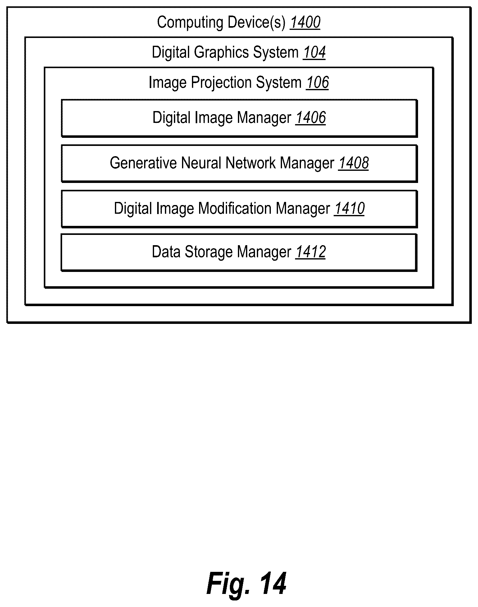 Patent US12586270 Figure 14 – Generating and modifying digital images using a joint feature style latent space of a generative neural network