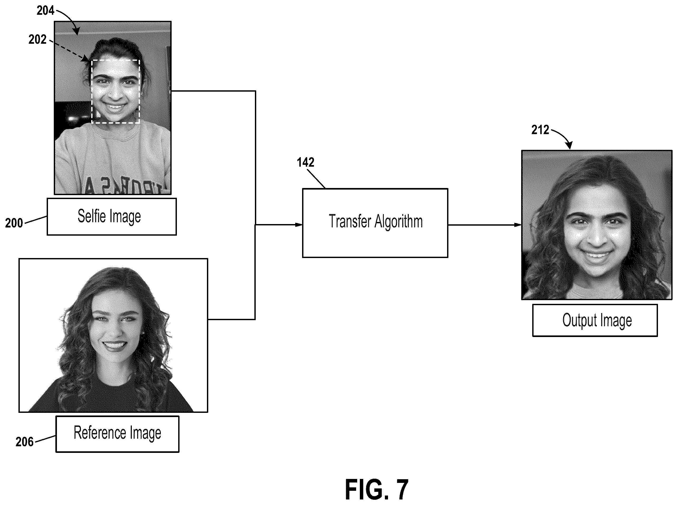 Patent US12586272 Figure 5 – Methods and systems for transferring hair characteristics from a reference image to a digital image