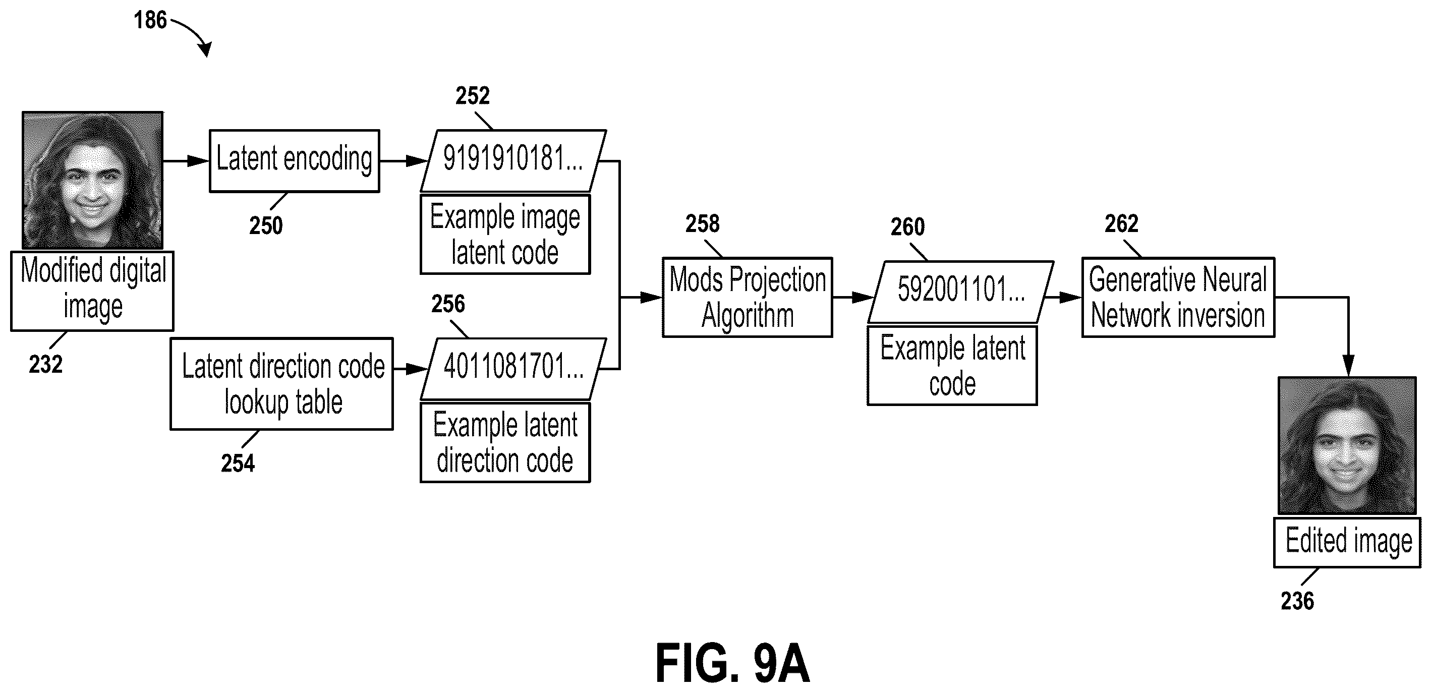 Patent US12586272 Figure 7 – Methods and systems for transferring hair characteristics from a reference image to a digital image