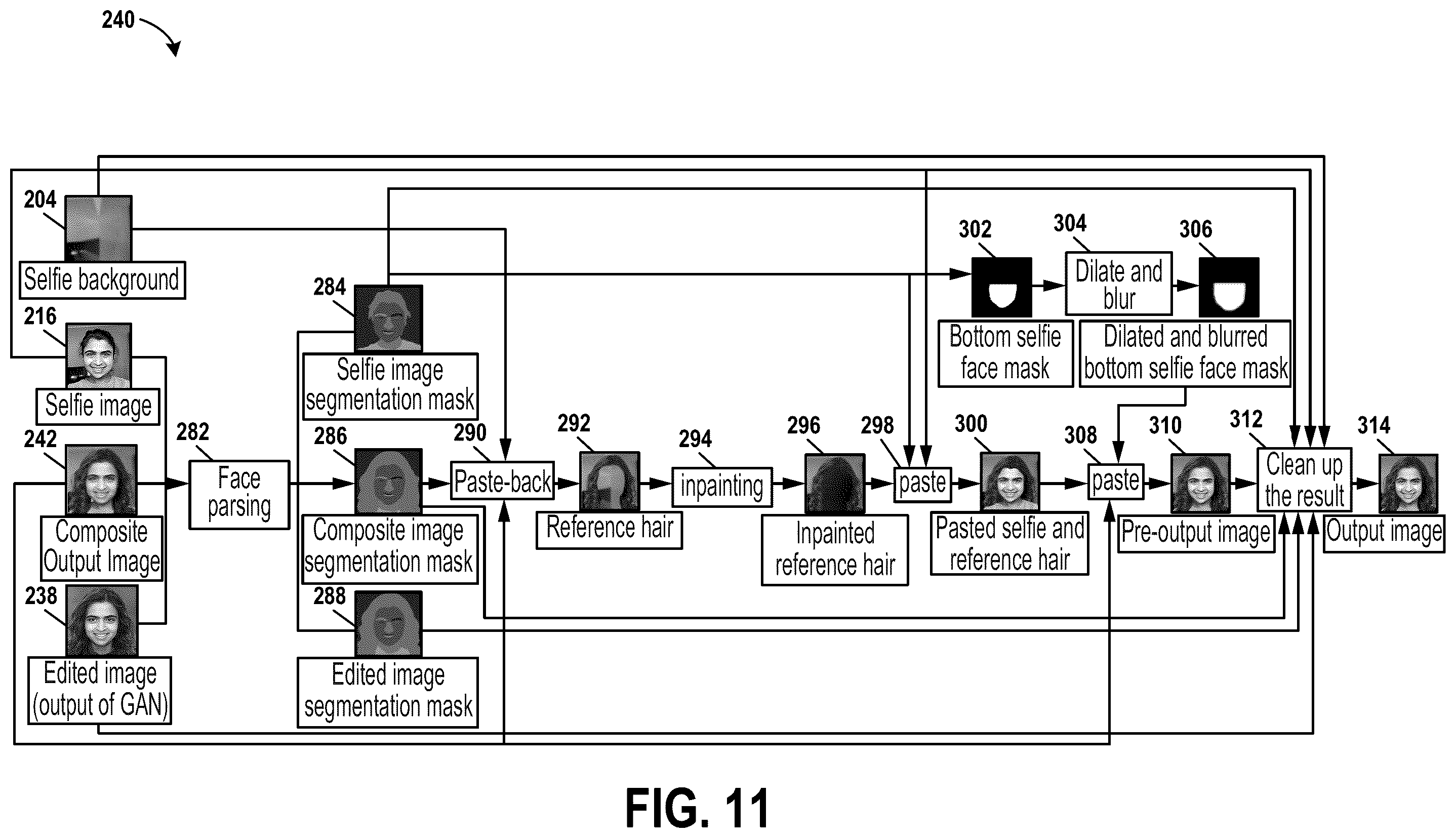 Patent US12586272 Figure 10 – Methods and systems for transferring hair characteristics from a reference image to a digital image