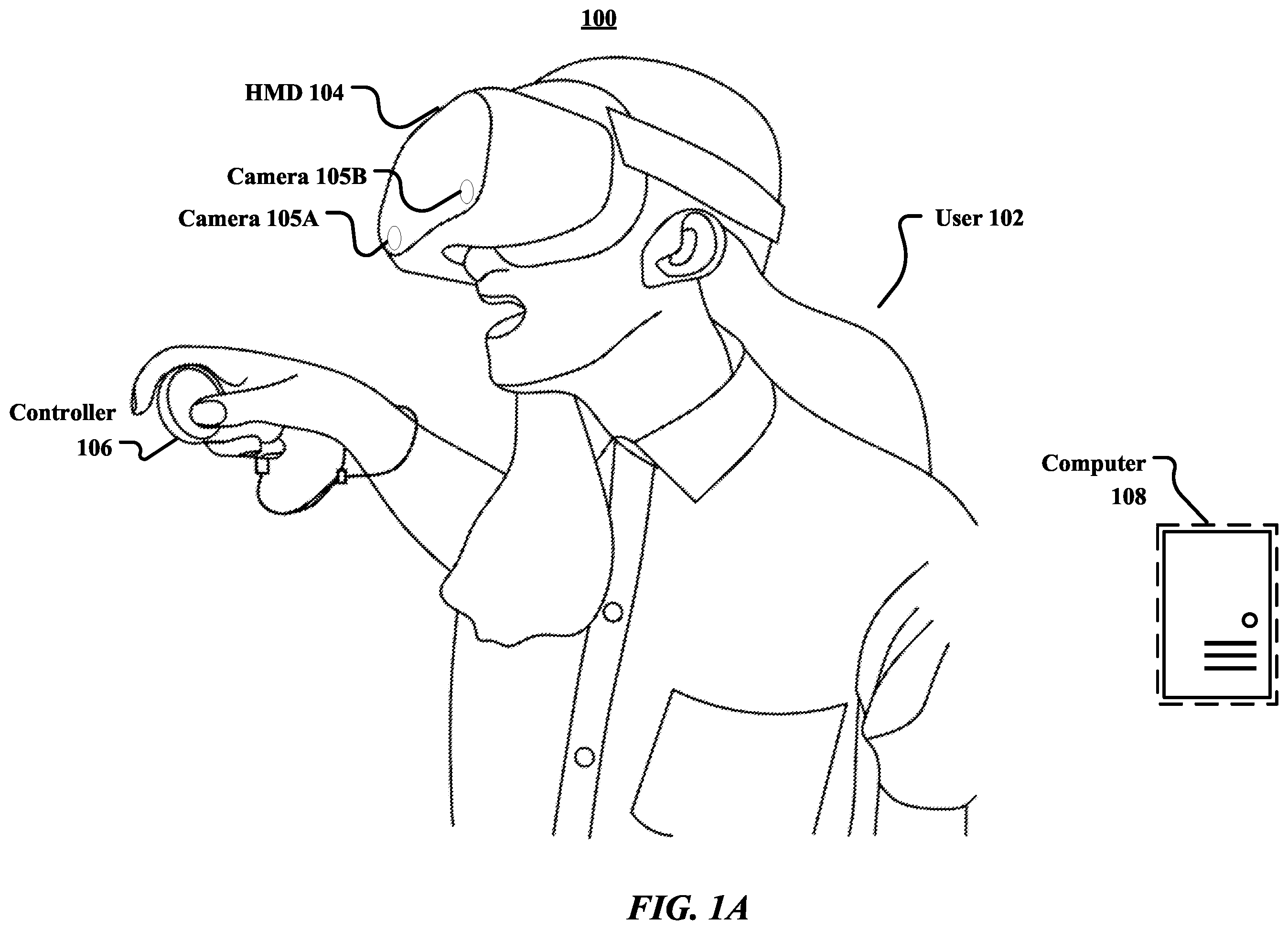 Patent US12586294 Figure 1 – Systems and methods for generating stabilized images of a real environment in artificial reality