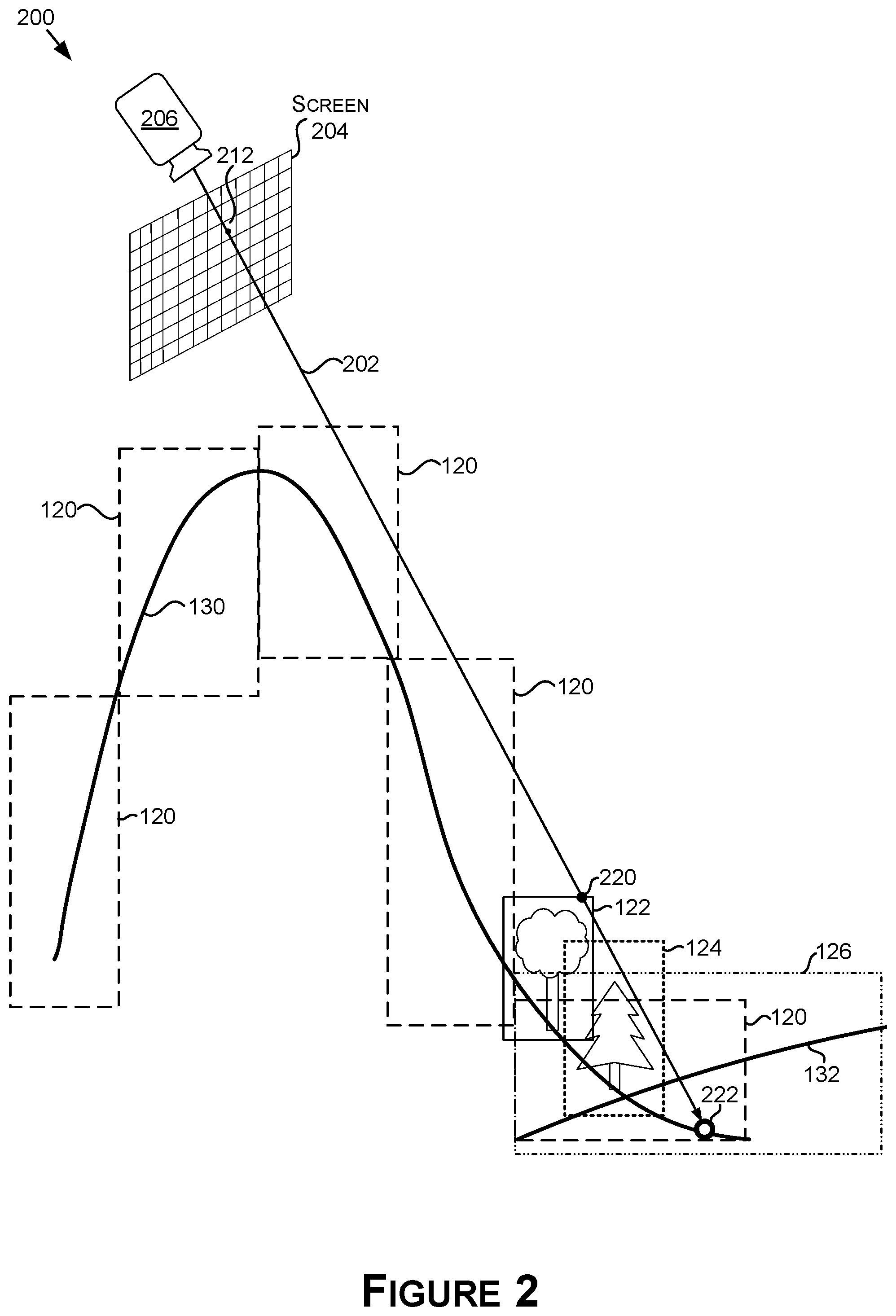 Patent US12586300 Figure 2 – Distributed light transport simulation with efficient ray forwarding