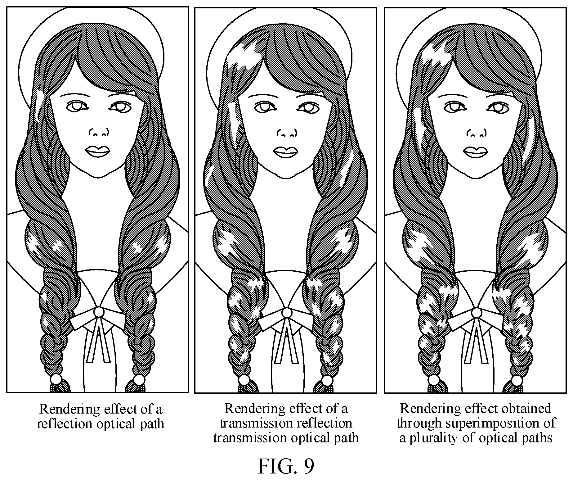Patent US12586302 Figure 6 – Rendering hair