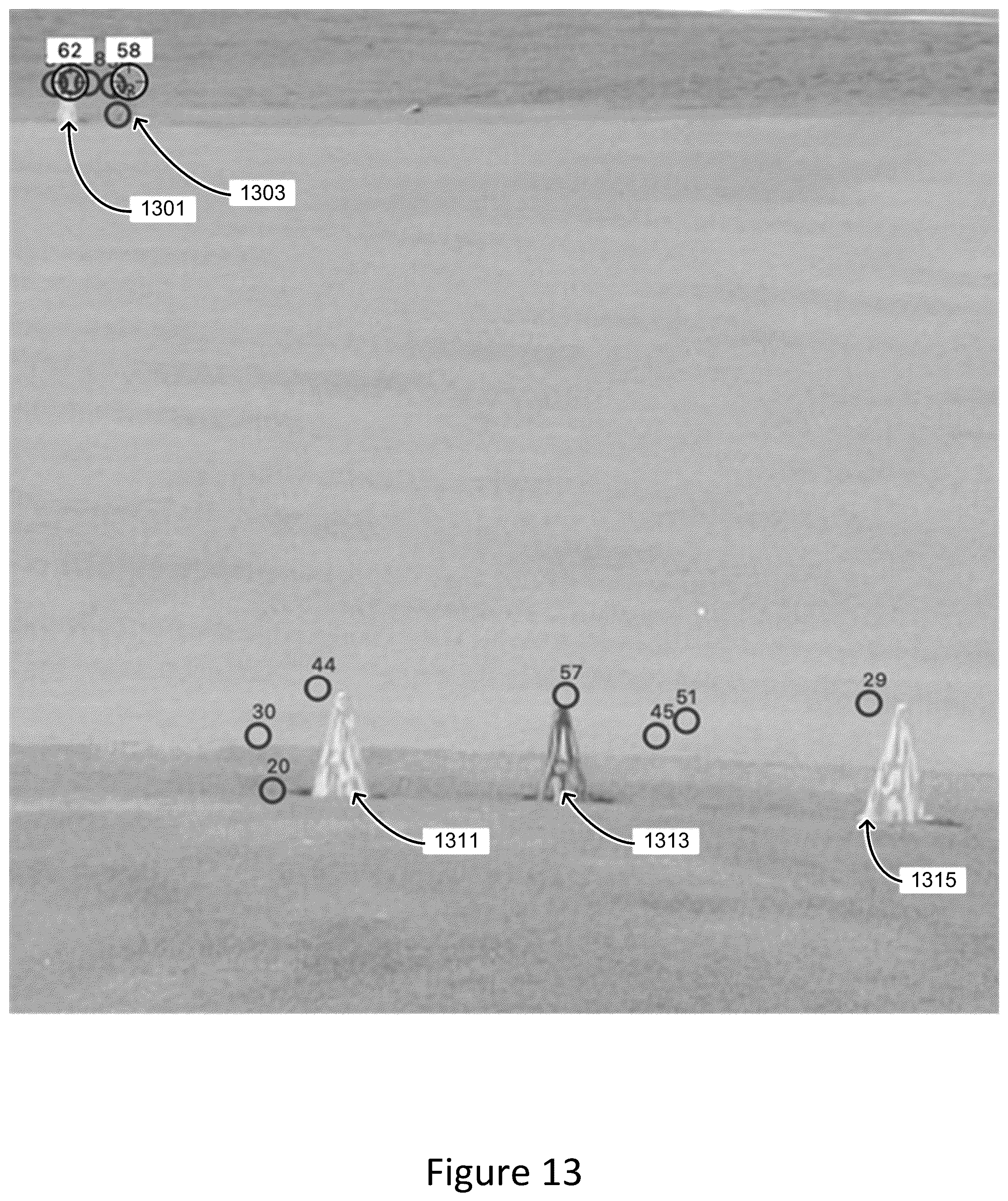 Patent US12586305 Figure 13 – 3D reference point detection for survey for venue model construction