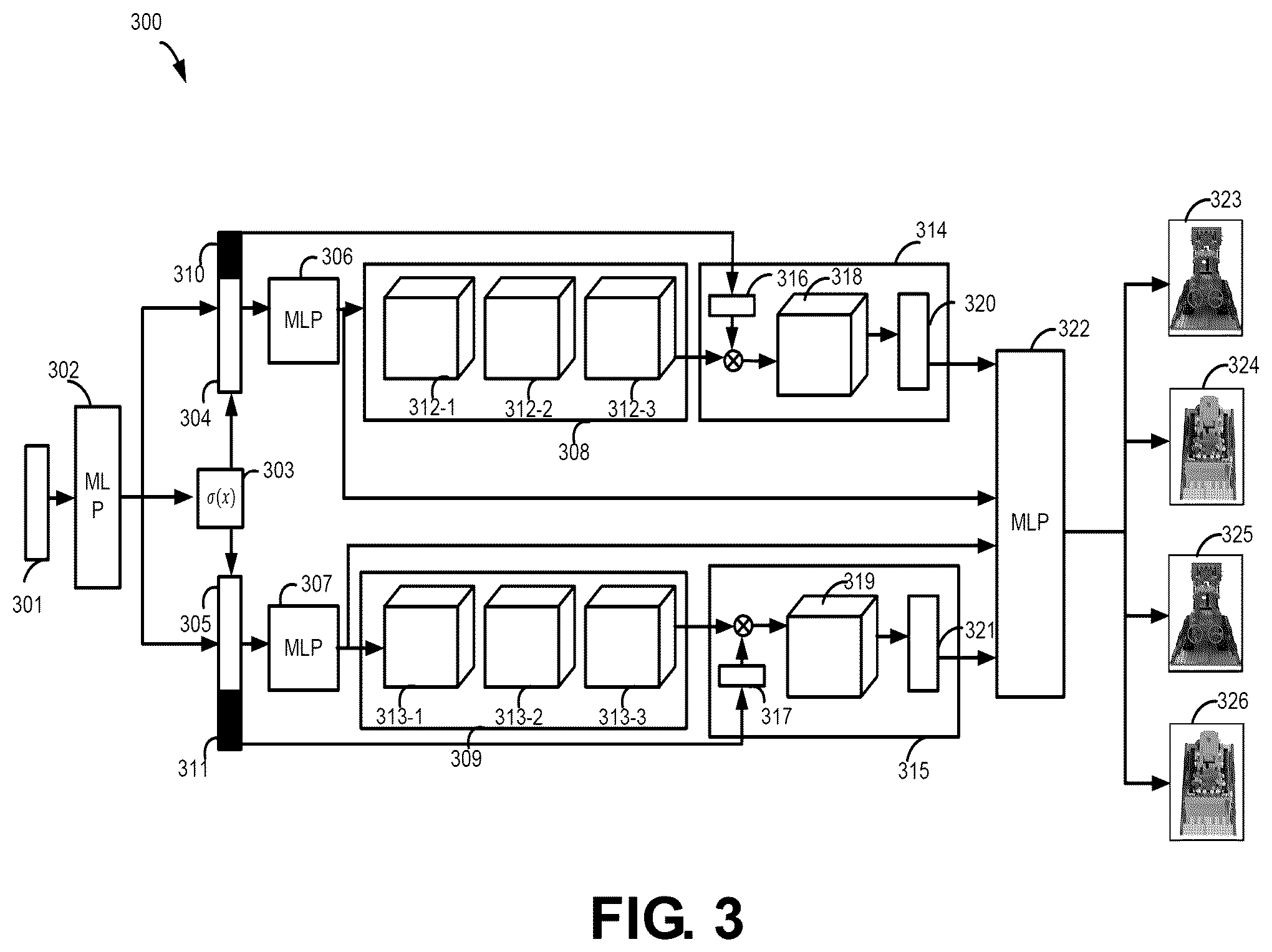 Patent US12586306 Figure 3 – Method, electronic device, and computer program product for modeling an object utilizing a spatial distribution and differences between features of respective image pairs