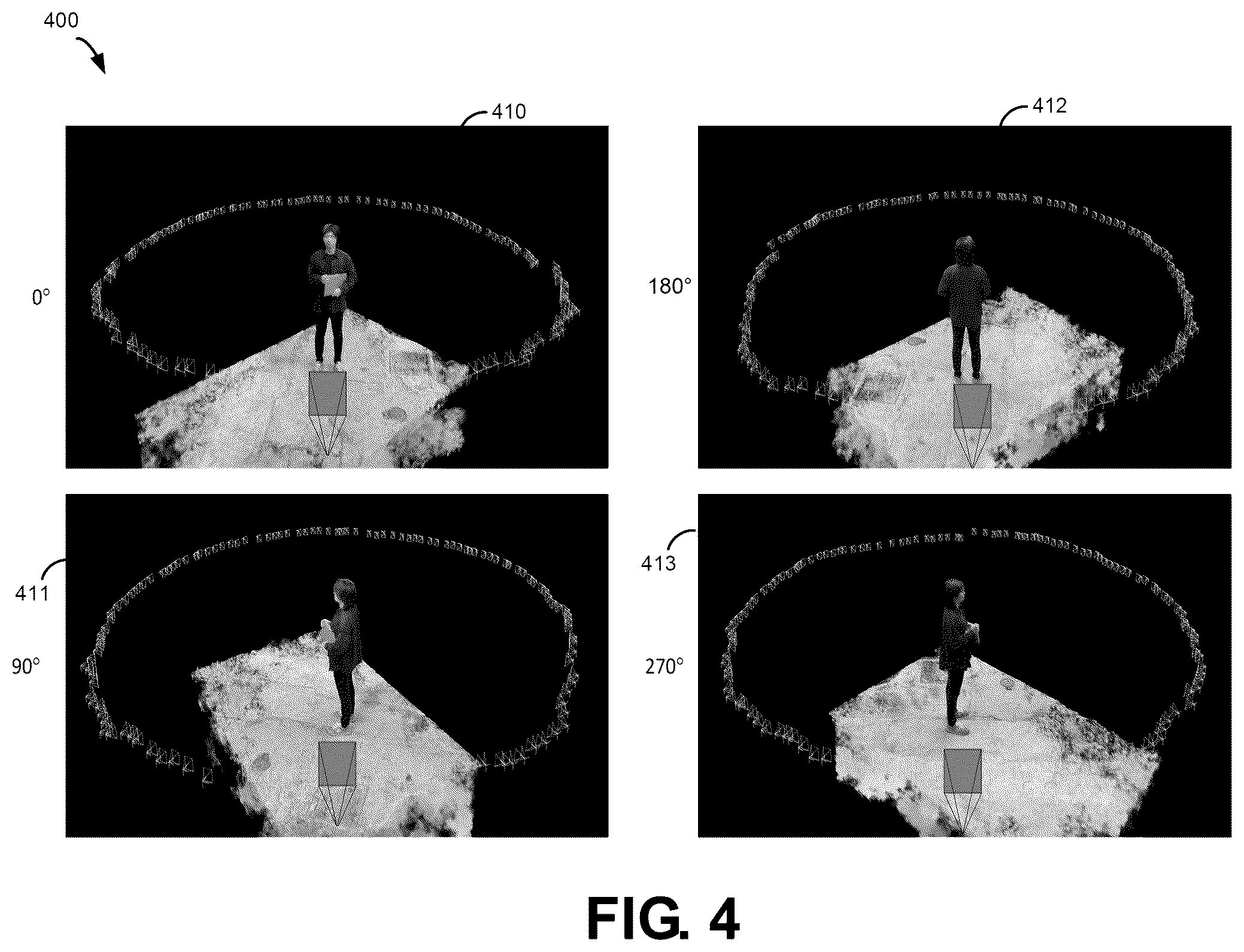 Patent US12586306 Figure 4 – Method, electronic device, and computer program product for modeling an object utilizing a spatial distribution and differences between features of respective image pairs