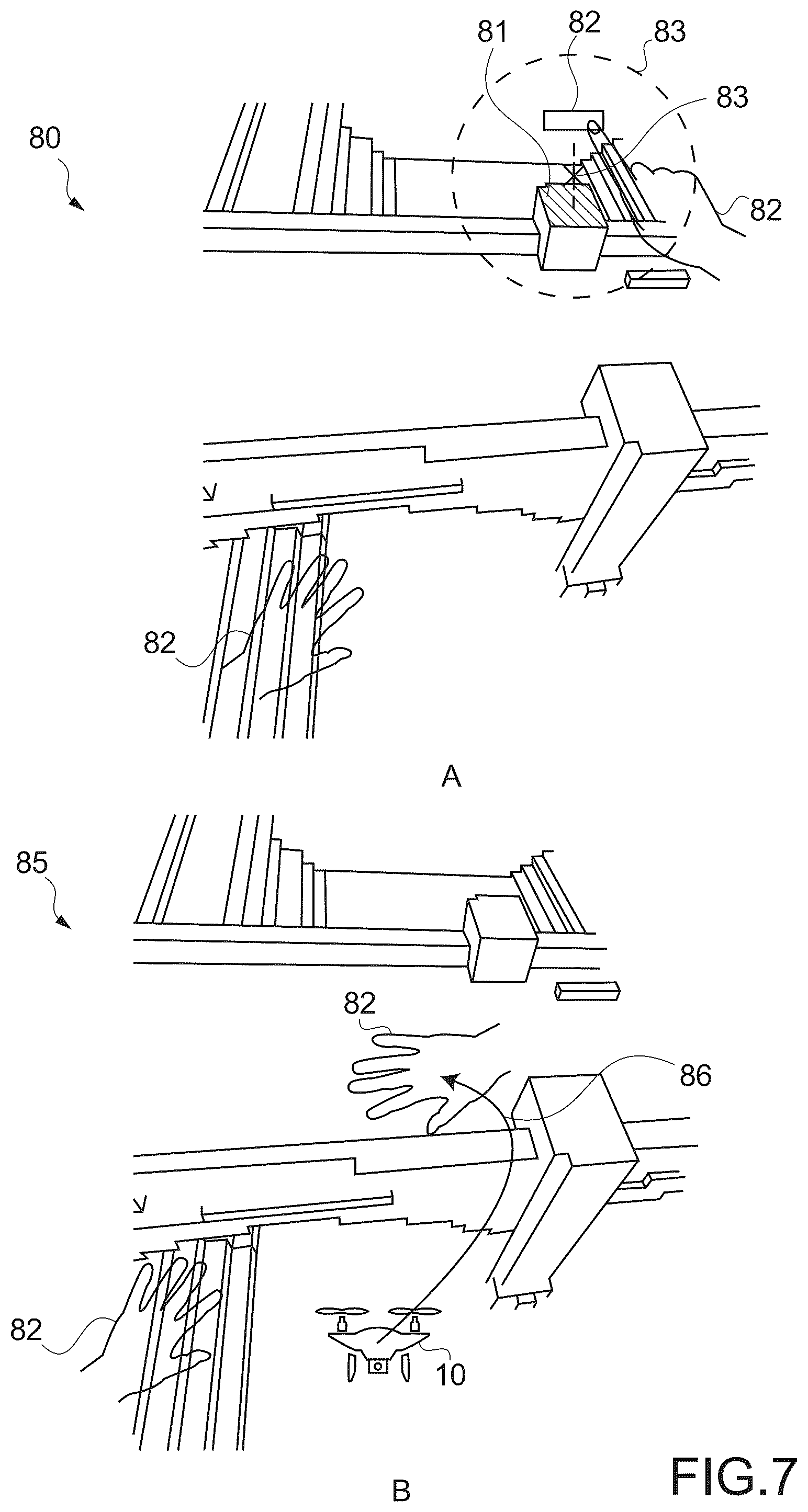 Patent US12586319 Figure 7 – Information processing method, program, and system for controlling a mobile object by setting a virtual viewpoint and operable range