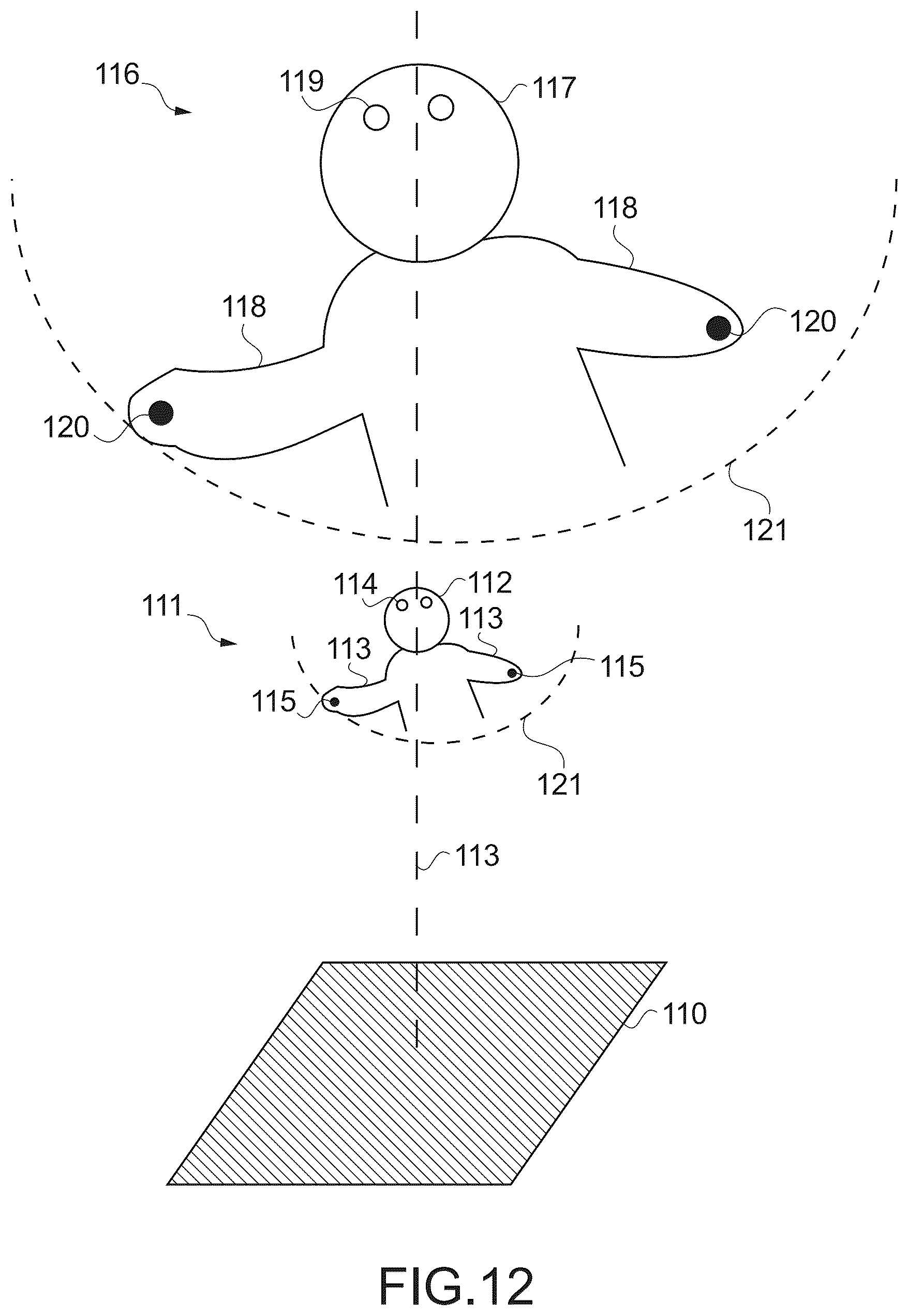 Patent US12586319 Figure 12 – Information processing method, program, and system for controlling a mobile object by setting a virtual viewpoint and operable range