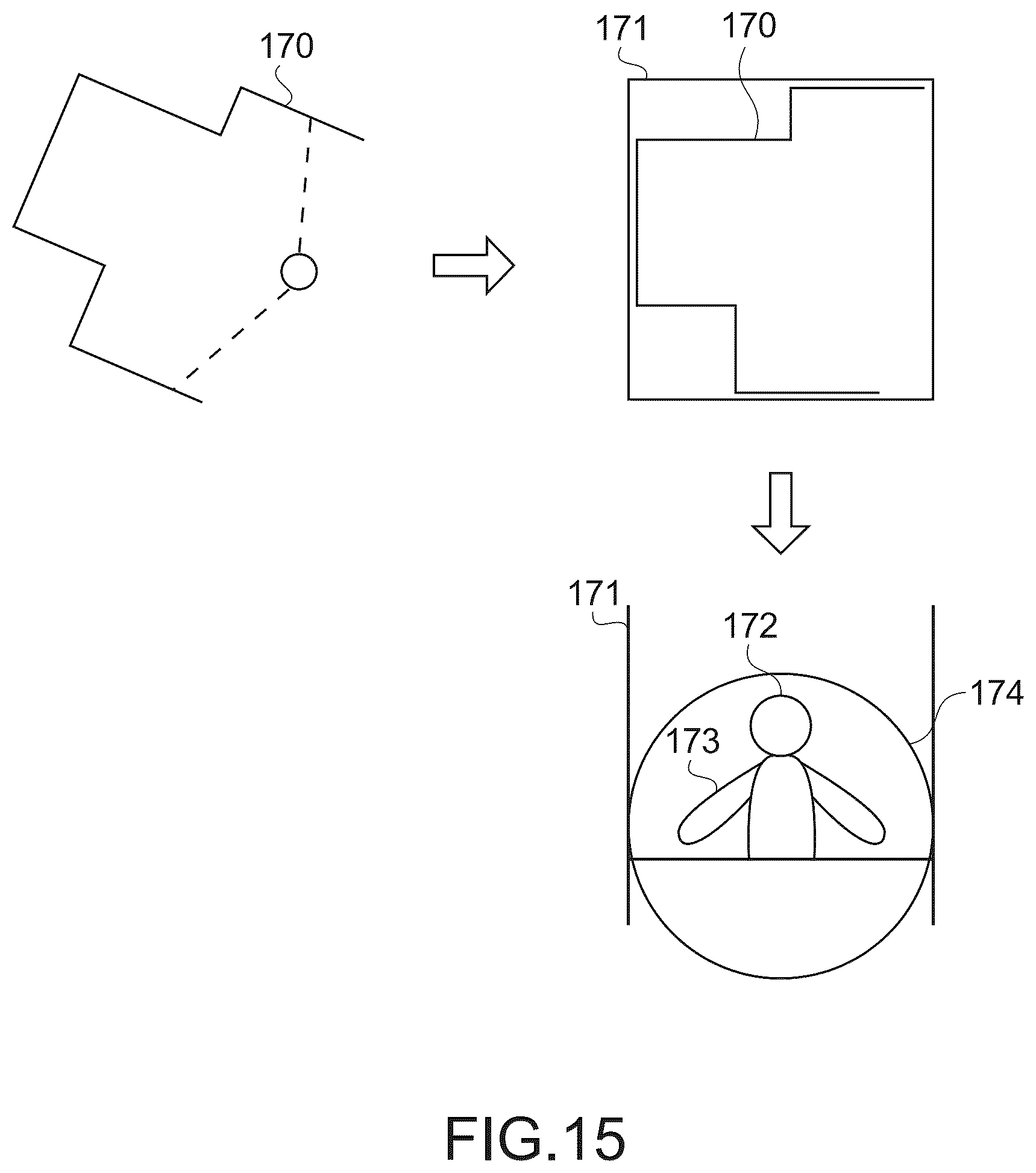 Patent US12586319 Figure 15 – Information processing method, program, and system for controlling a mobile object by setting a virtual viewpoint and operable range