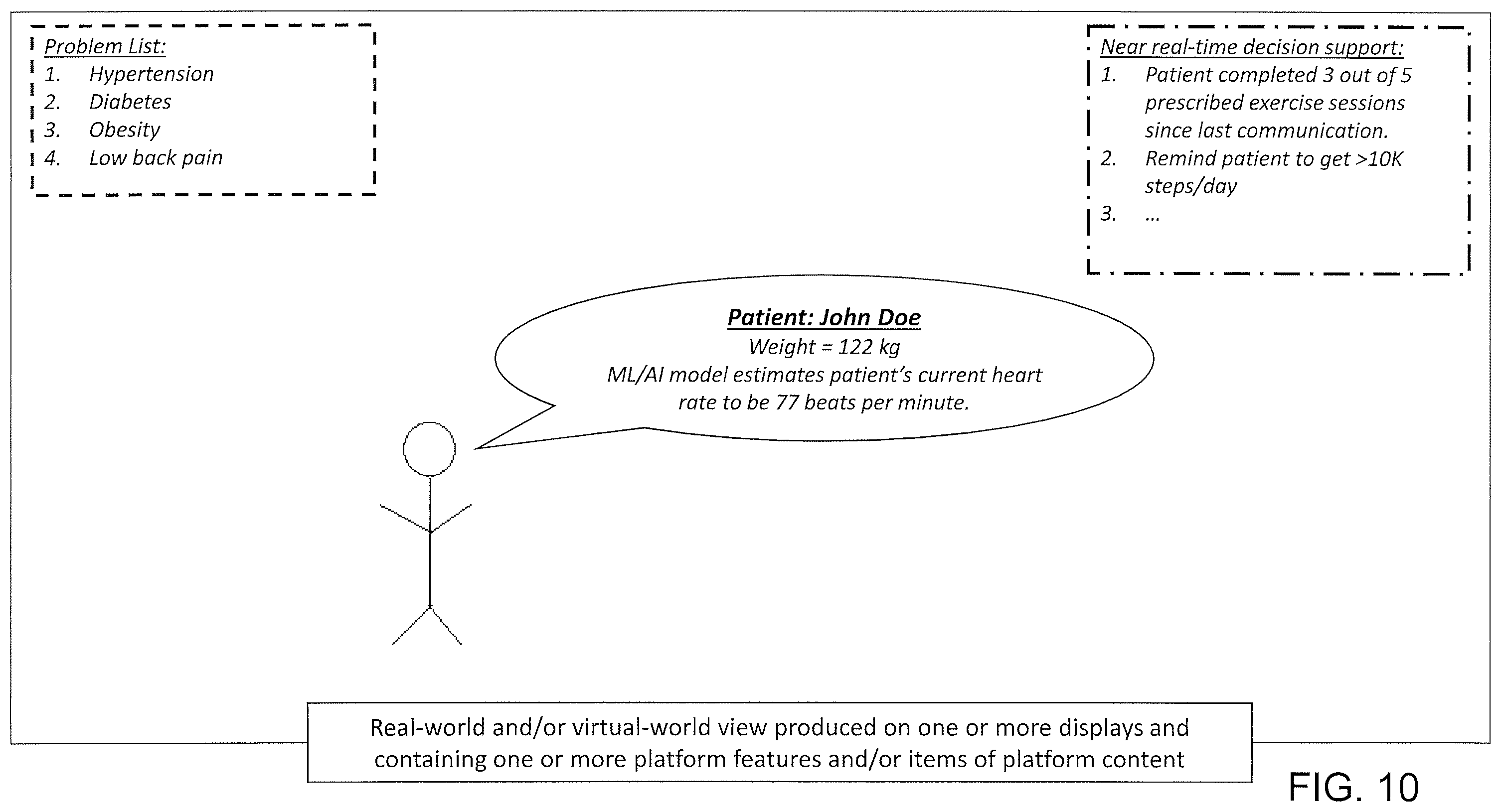 Patent US12586325 Figure 10 – XR health platform, system and method