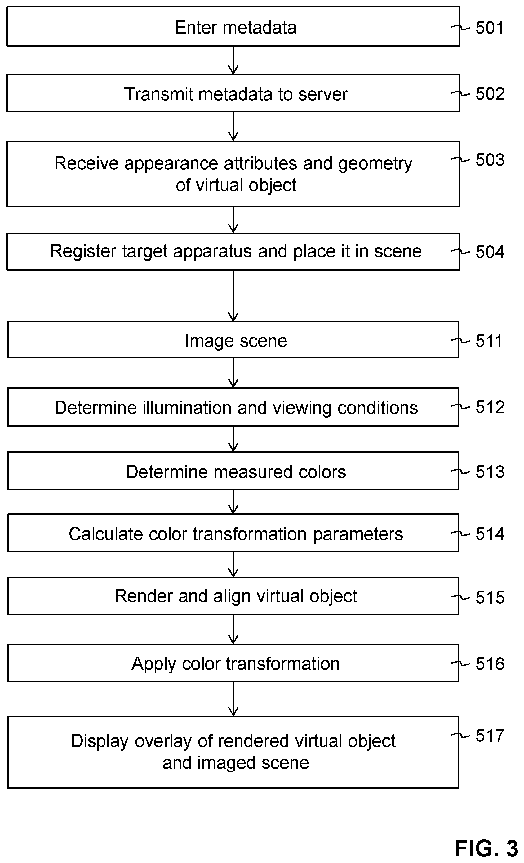 Patent US12586330 Figure 3 – Displaying a virtual object in a real-life scene