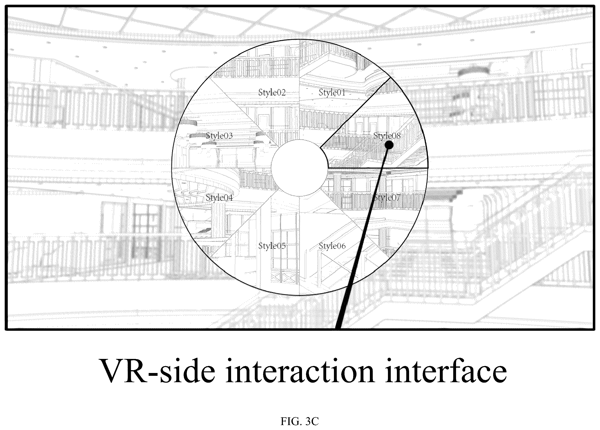 Patent US12586331 Figure 5 – System and method for changing overall style of public area based on virtual