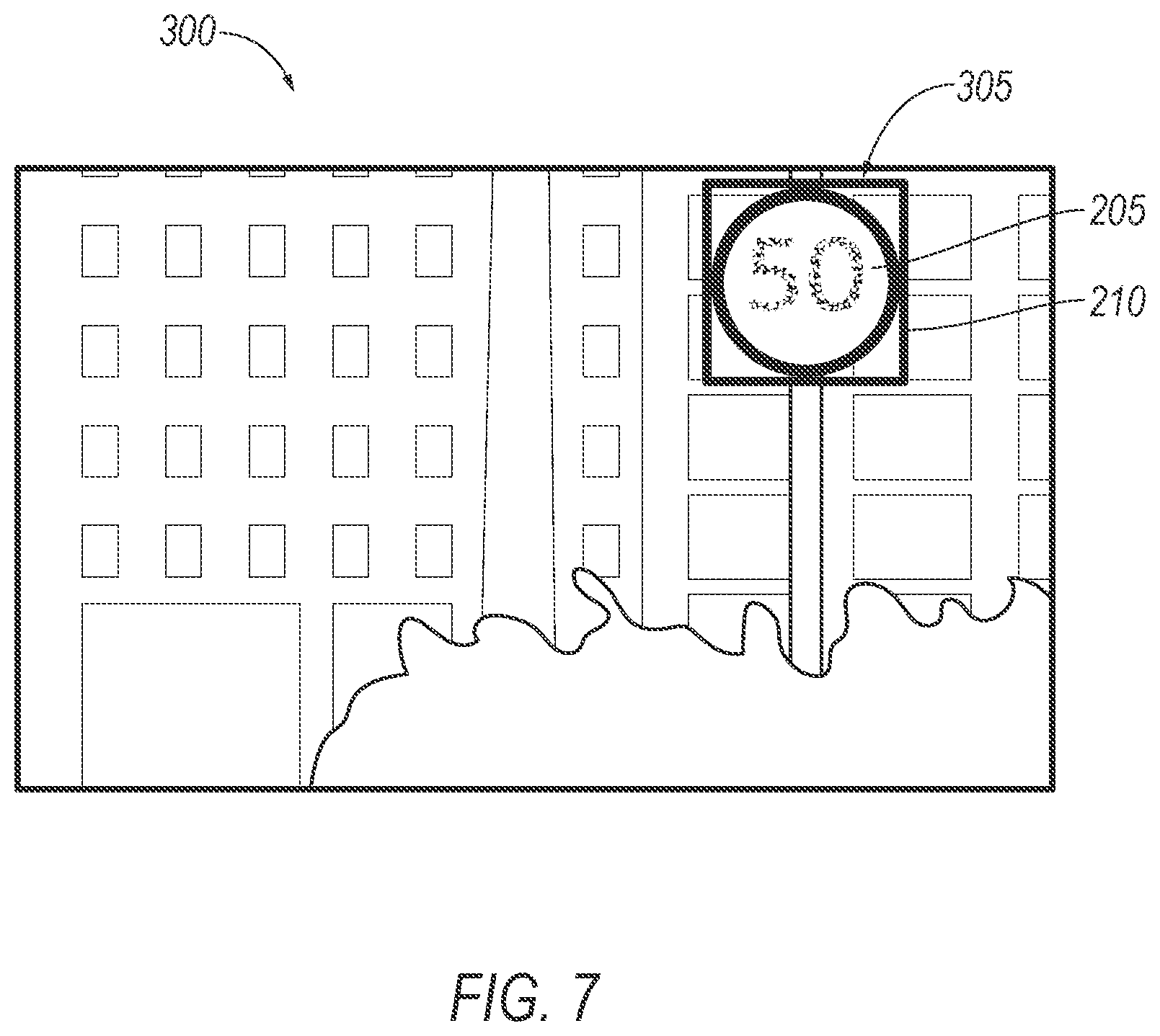 Patent US12586356 Figure 4 – Artificial image generation with traffic signs