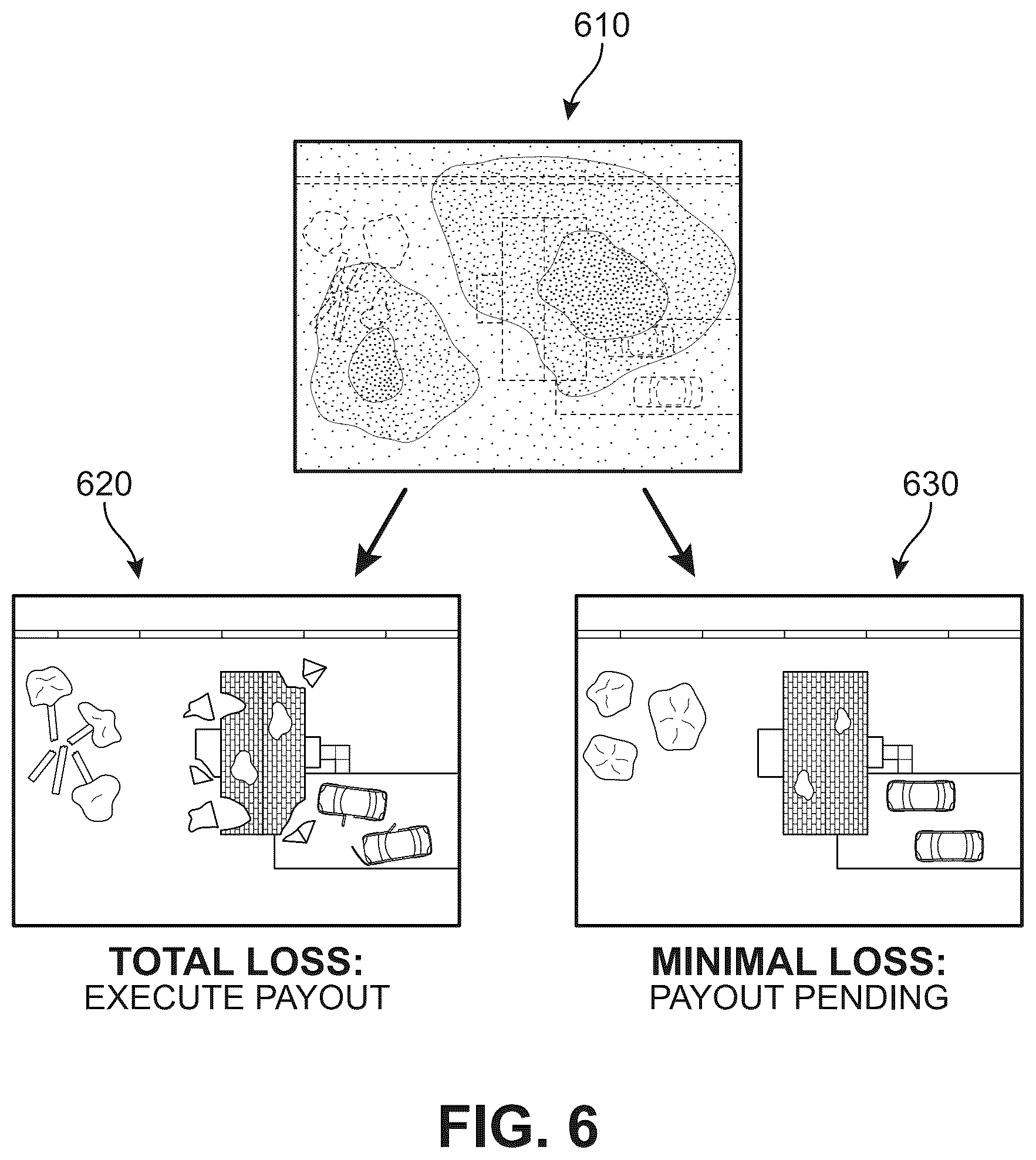 Patent US12586372 Figure 6 – System and method for assessing structural damage in occluded aerial images
