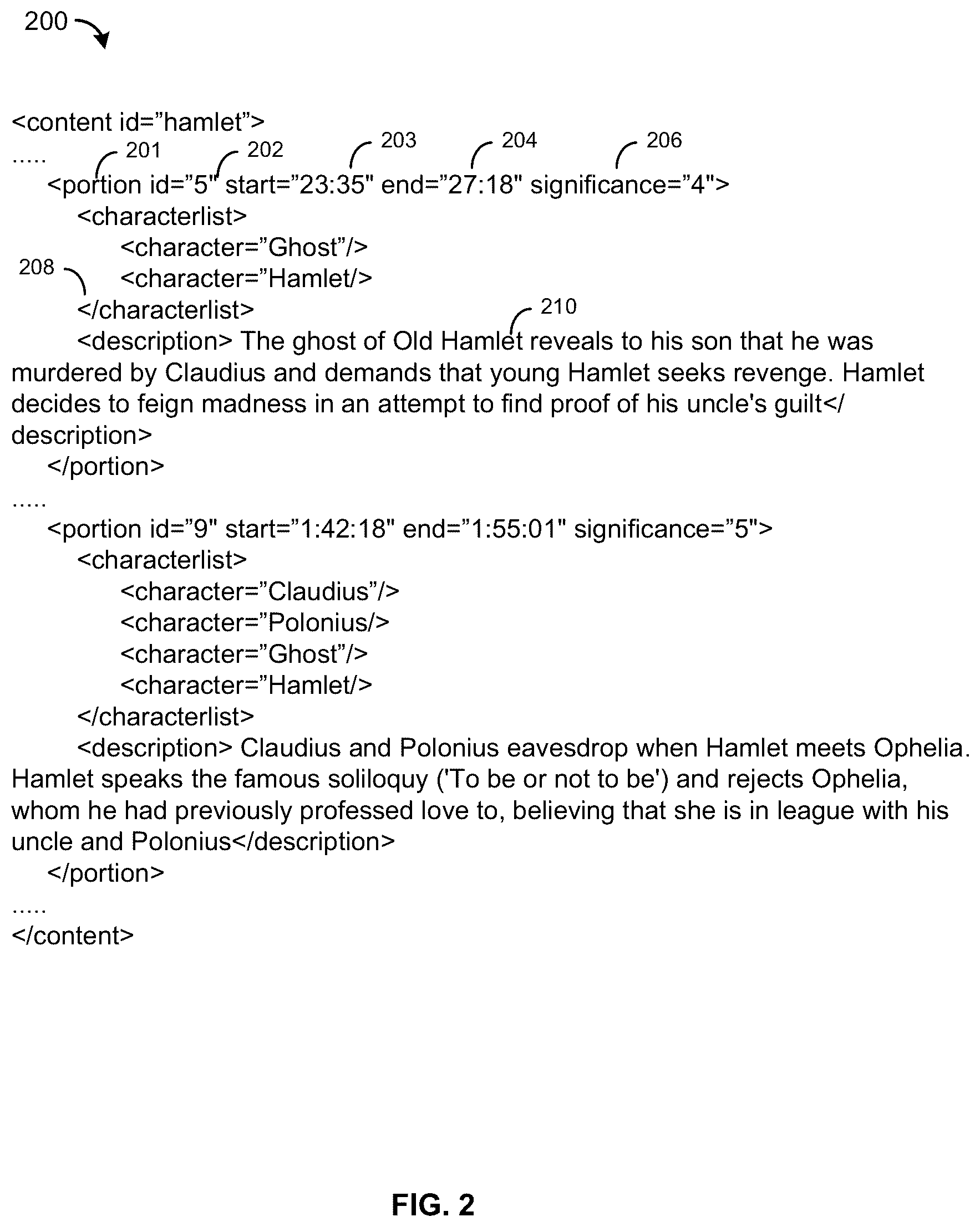 Patent US12586373 Figure 2 – Processing content based on natural language queries