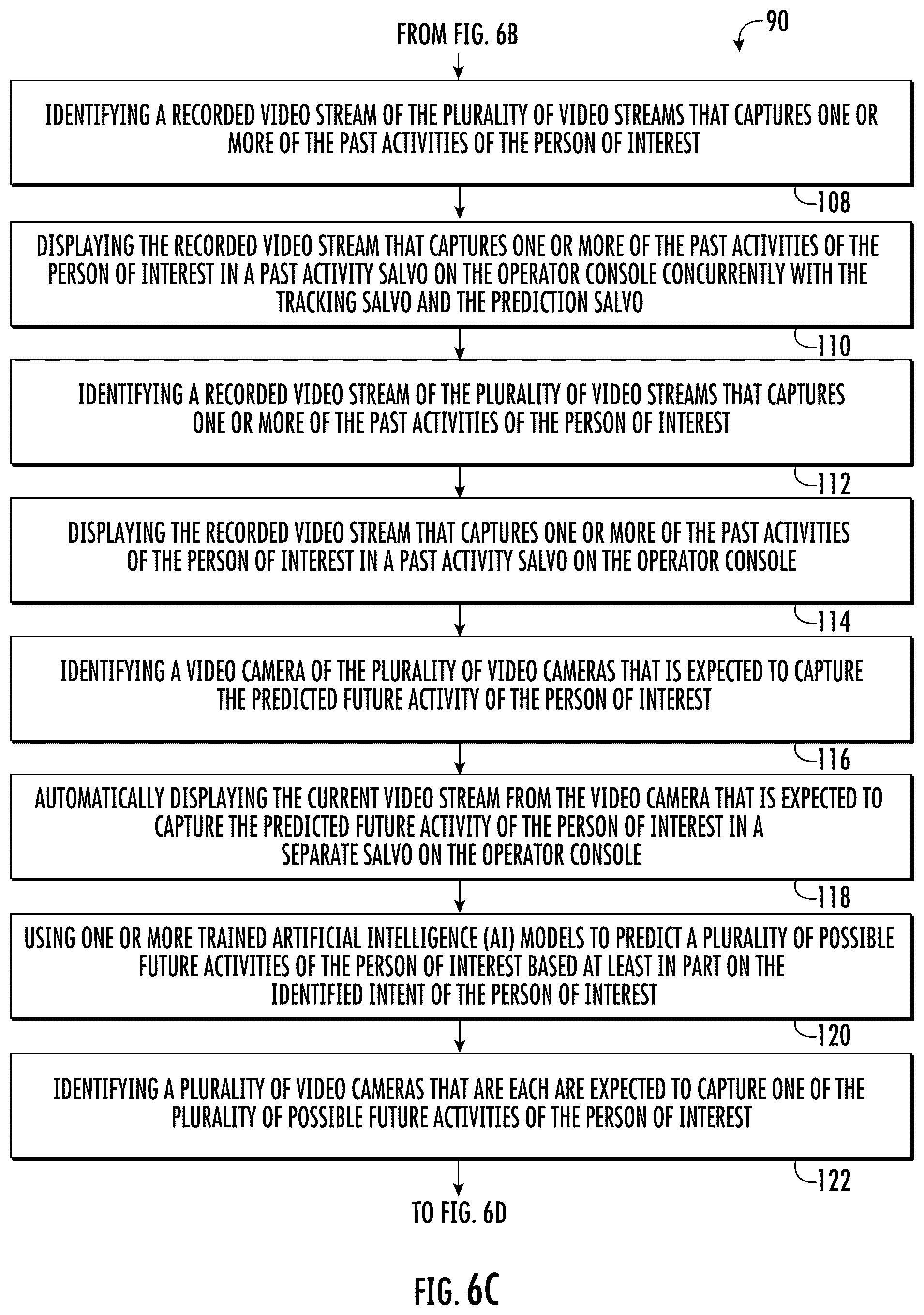 Patent US12586381 Figure 8 – Method and system for operating a video surveillance system including predicting and displaying possible future activity of a person of interest