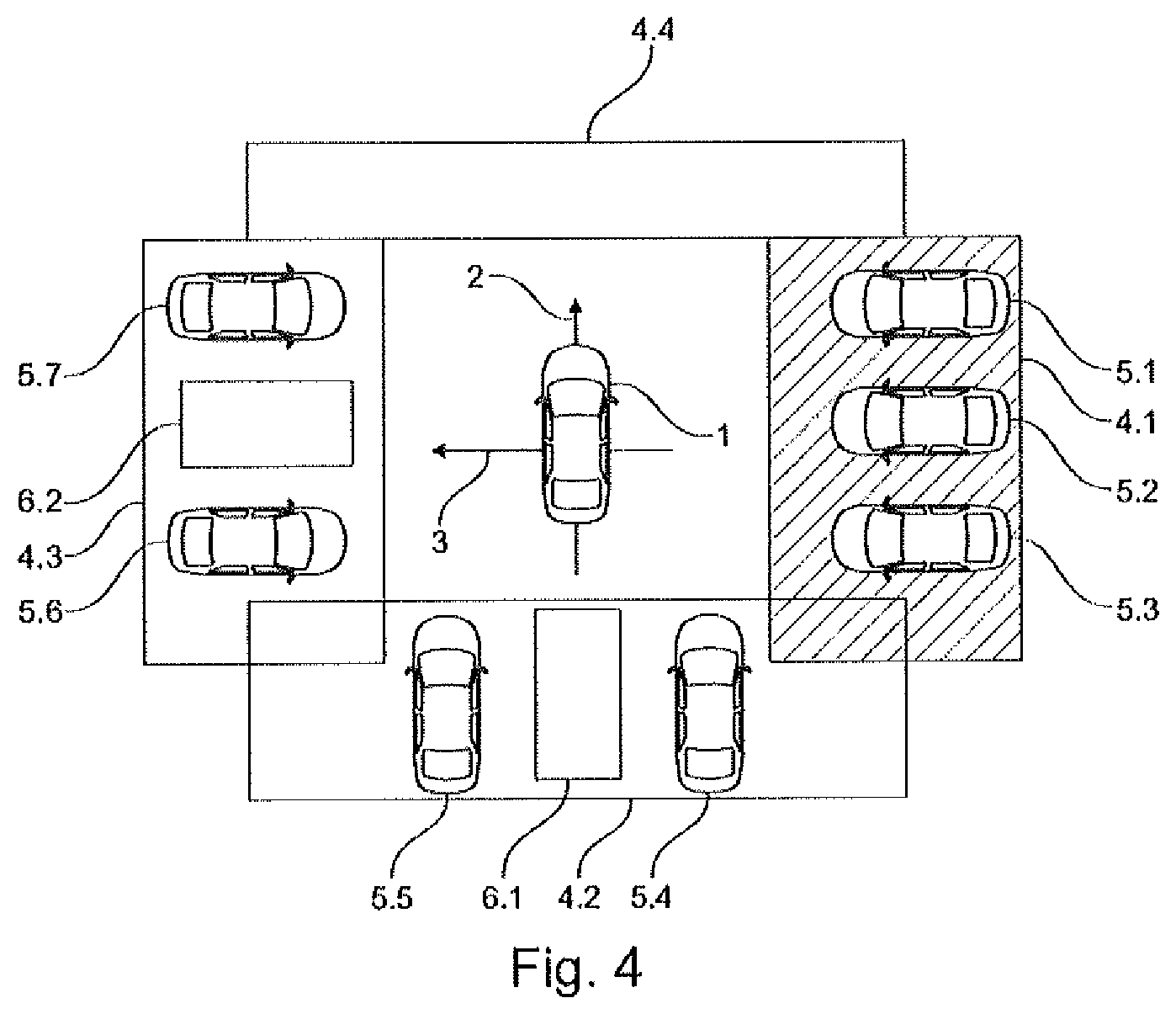 Patent US12586388 Figure 4 – Method for determining a free space in vehicle surroundings