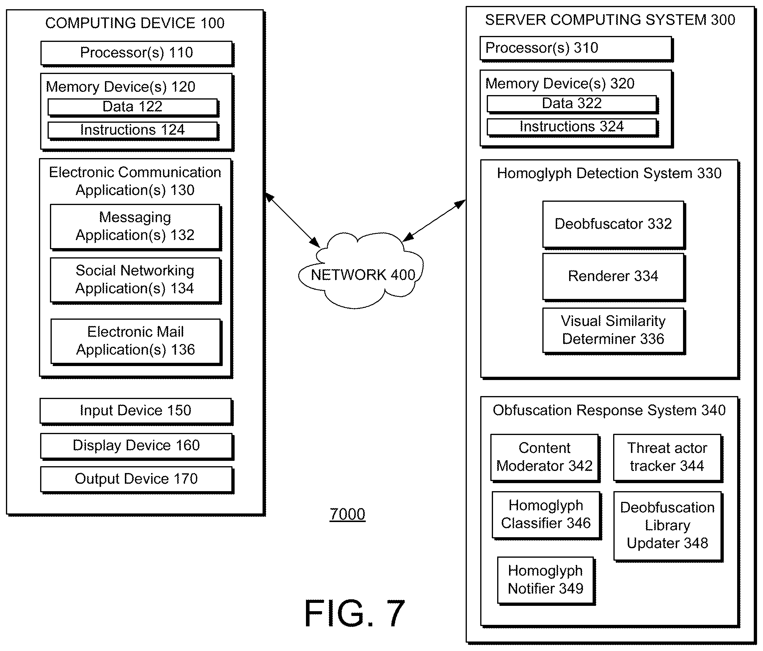 Patent US12586398 Figure 8 – Detecting a homoglyph in a string of characters