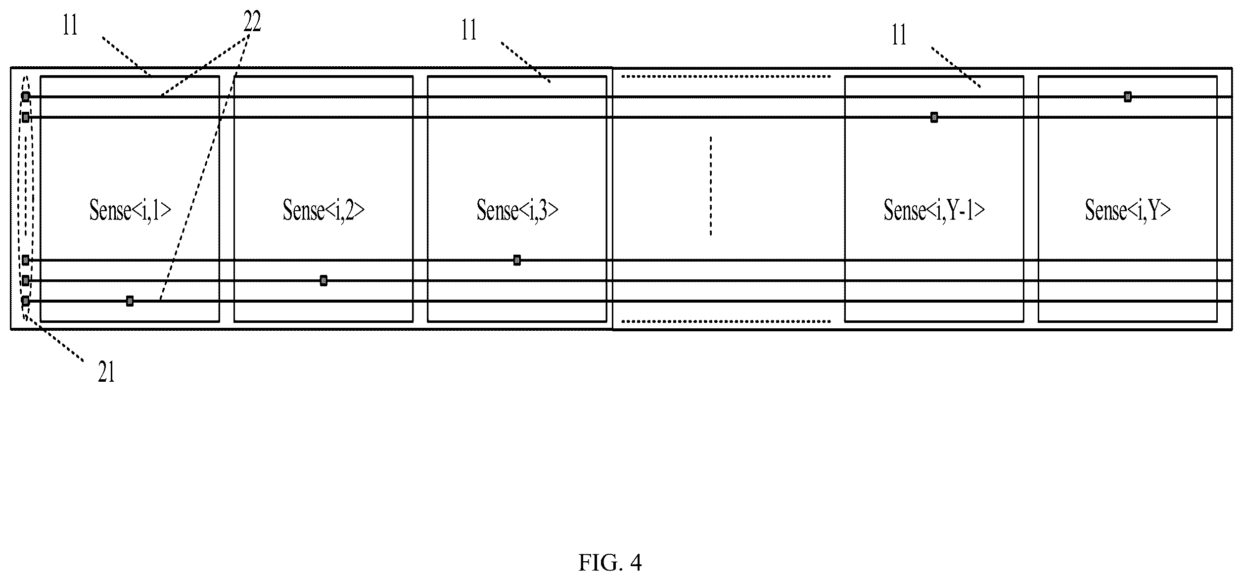 Patent US12586406 Figure 4 – Fingerprint array structure, fingerprint sensor chip, and electronic device