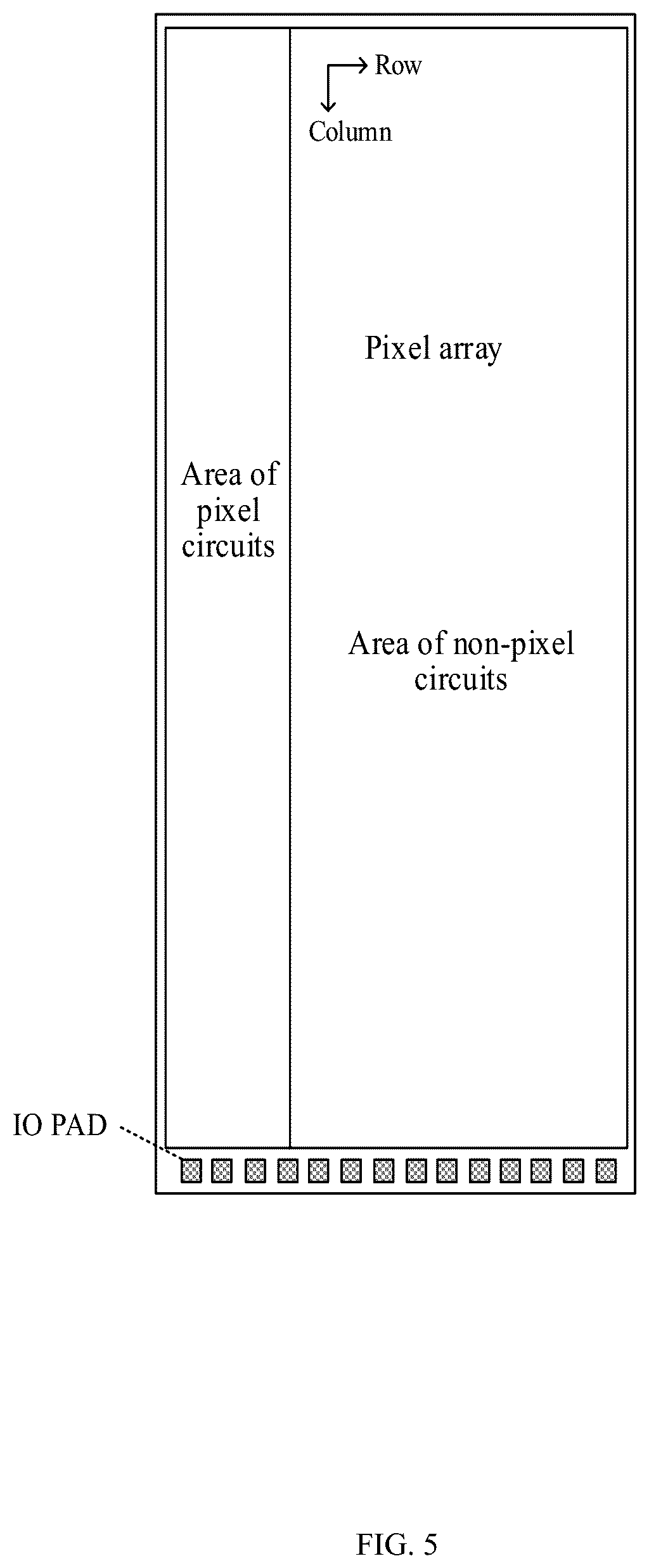 Patent US12586406 Figure 5 – Fingerprint array structure, fingerprint sensor chip, and electronic device
