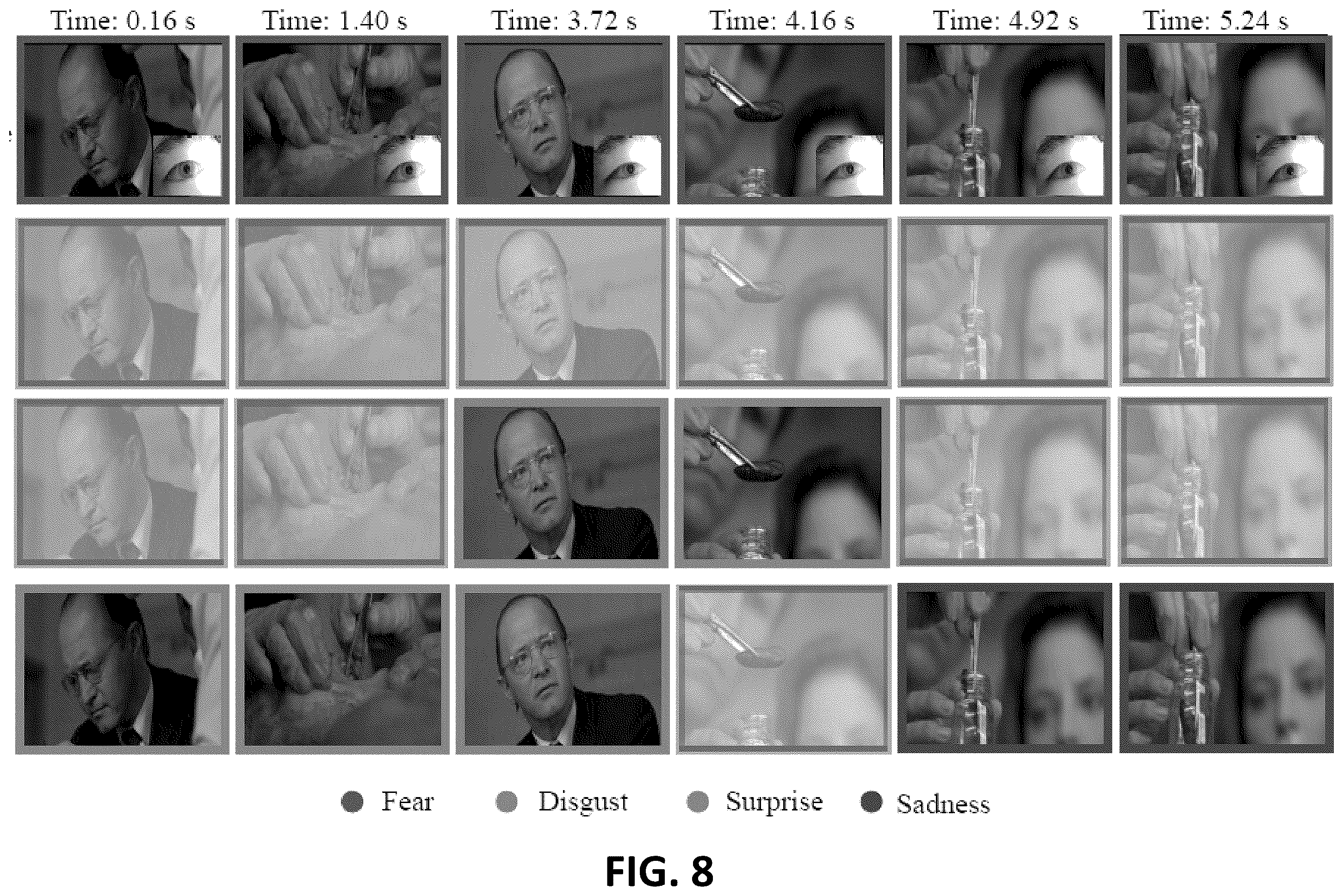 Patent US12586409 Figure 8 – Detecting emotional state of a user based on facial appearance and visual perception information