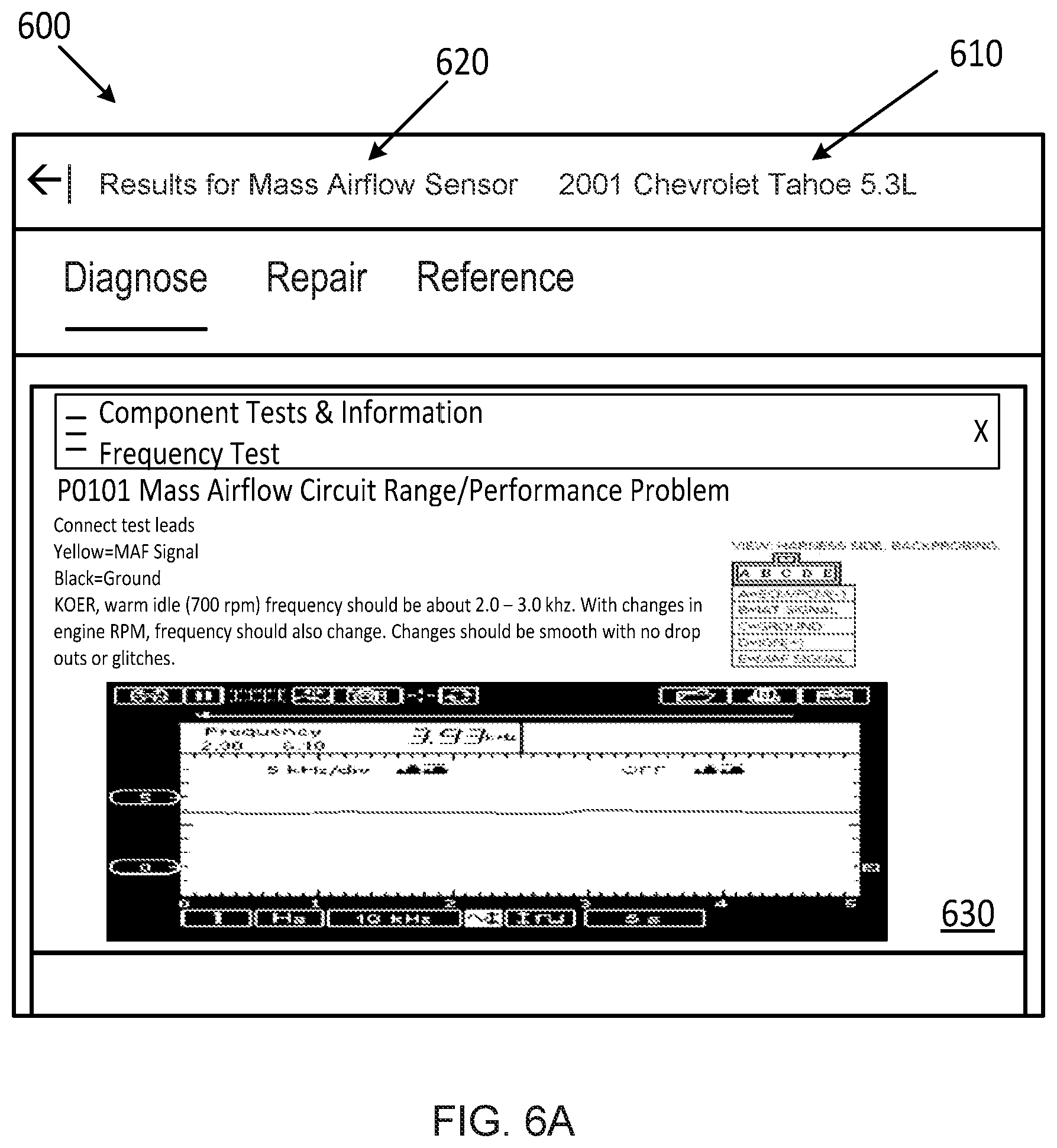 Patent US12586422 Figure 6 – Systems and methods of configuring vehicle service tools associated with display device based on operating condition of vehicle