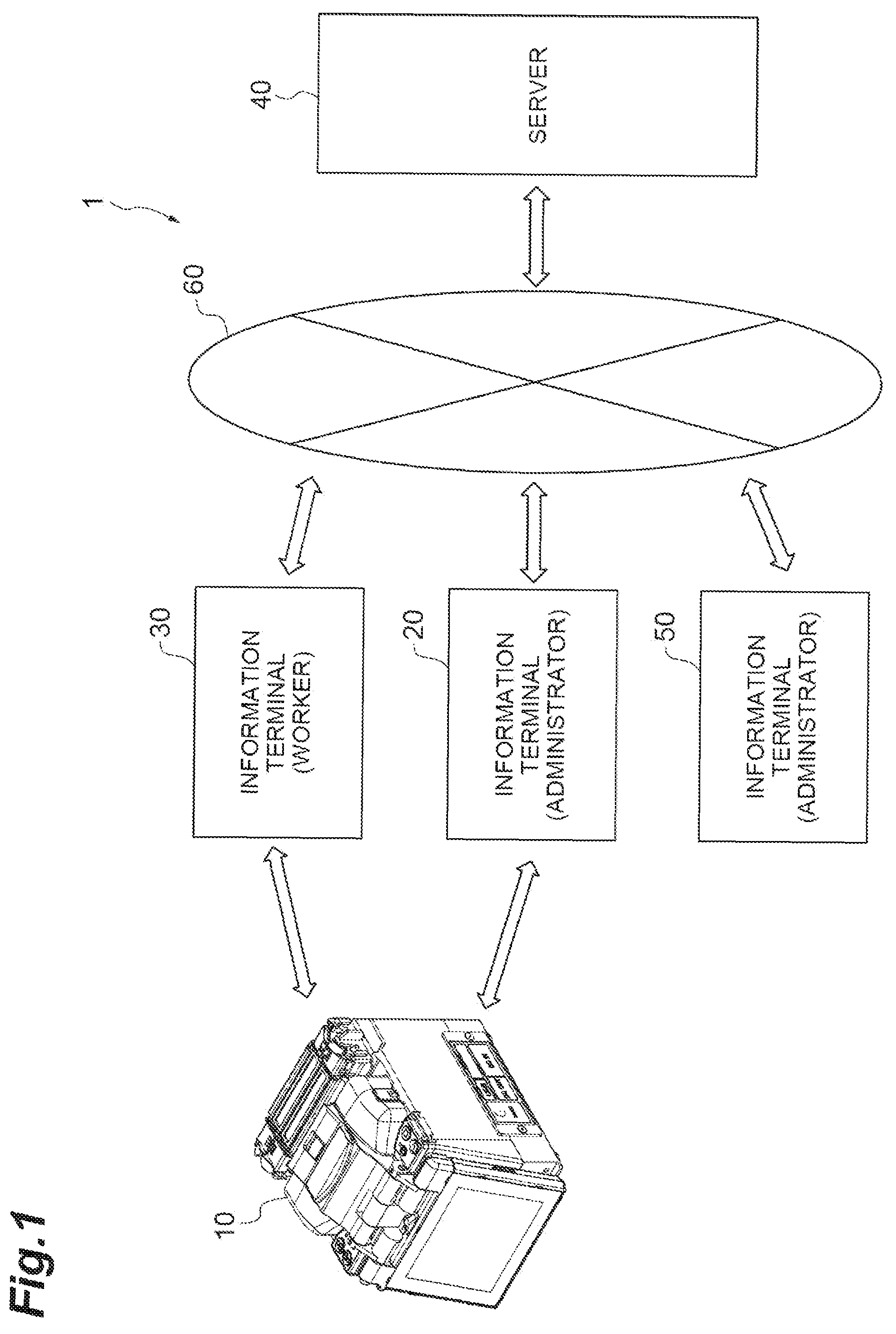 Patent US12586429 Figure 1 – Fusion splicing system, operation control method for fusion splicer, and server