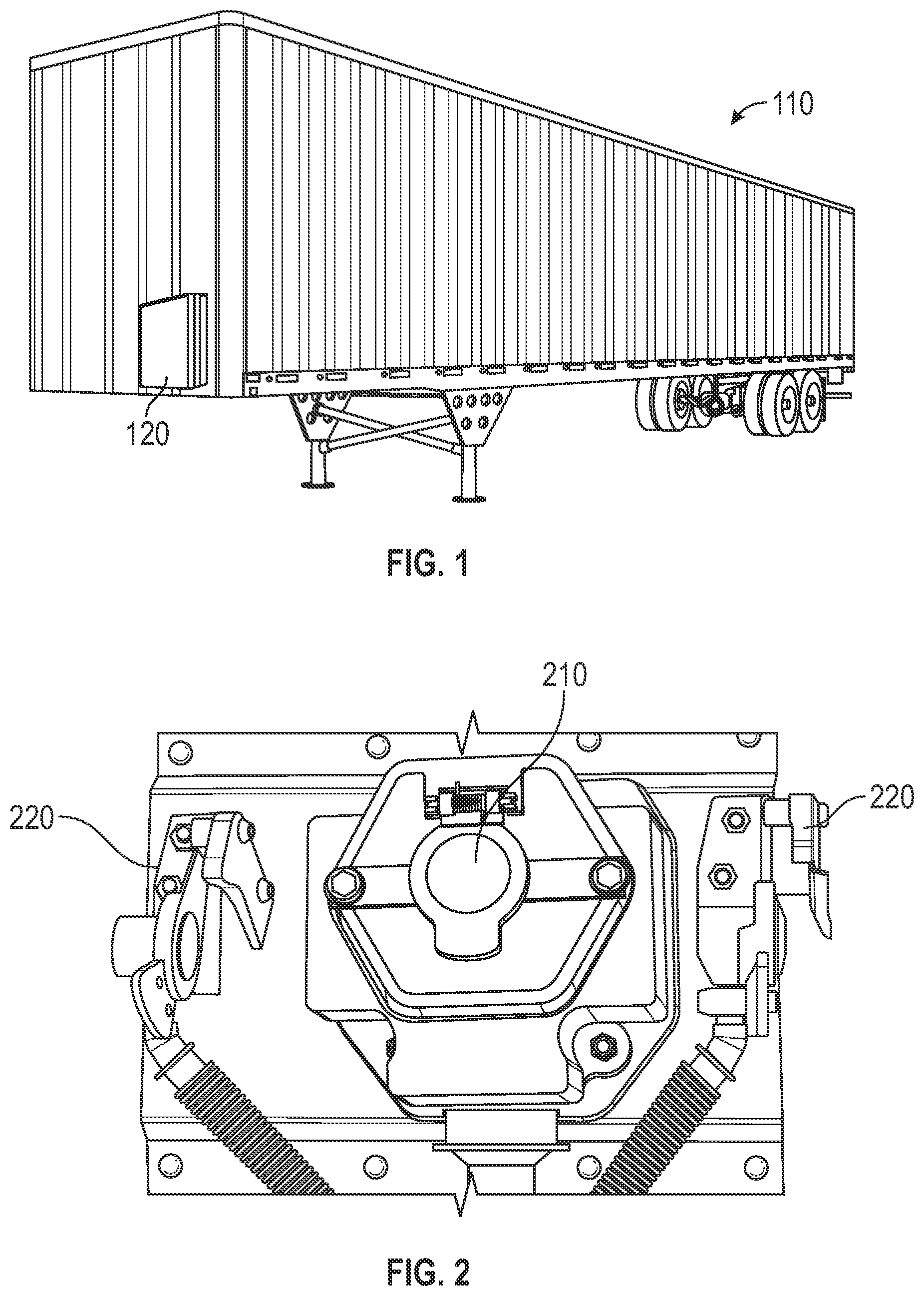 Patent US12586431 Figure 1 – Secure access to trailer connectors