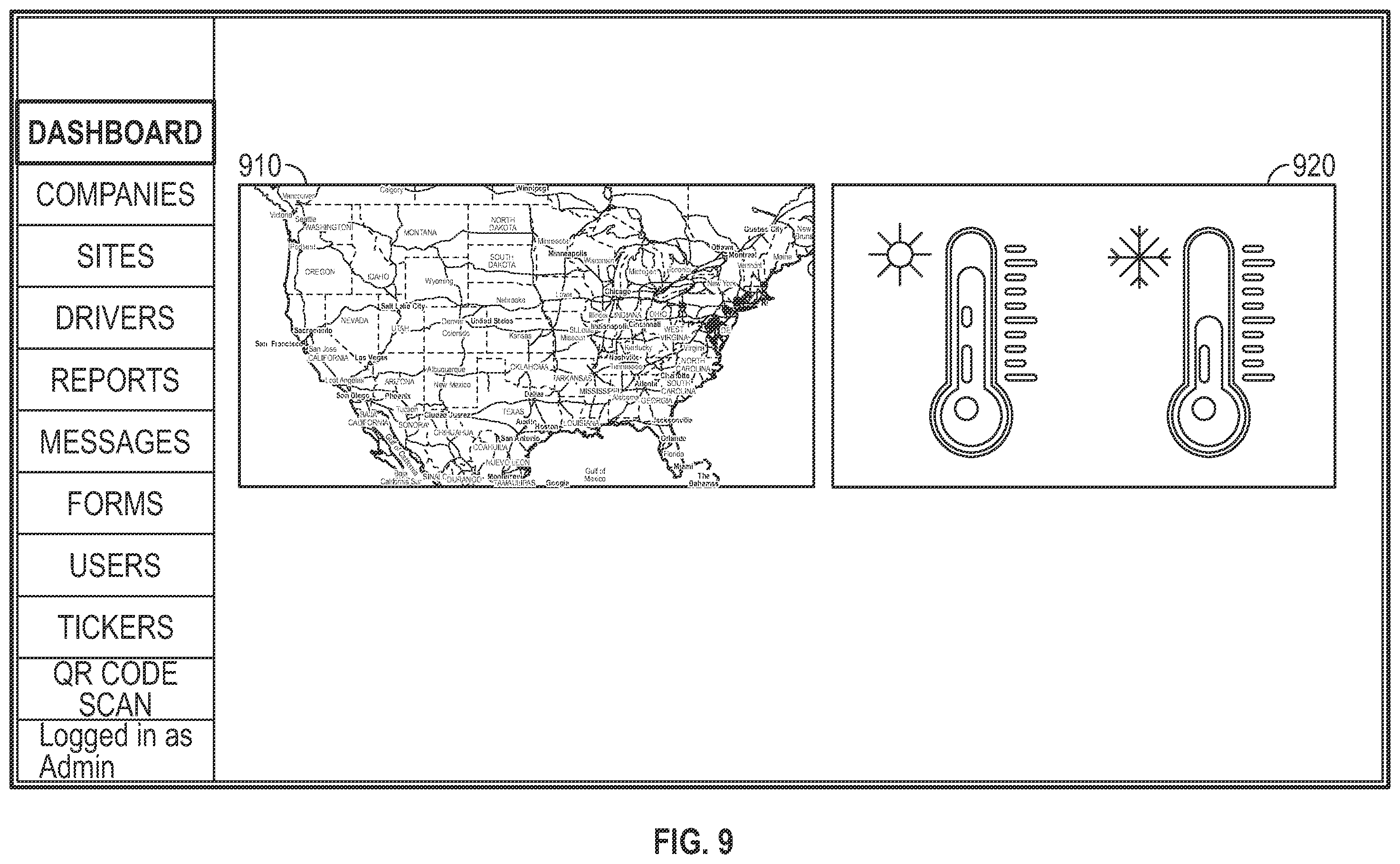 Patent US12586431 Figure 7 – Secure access to trailer connectors