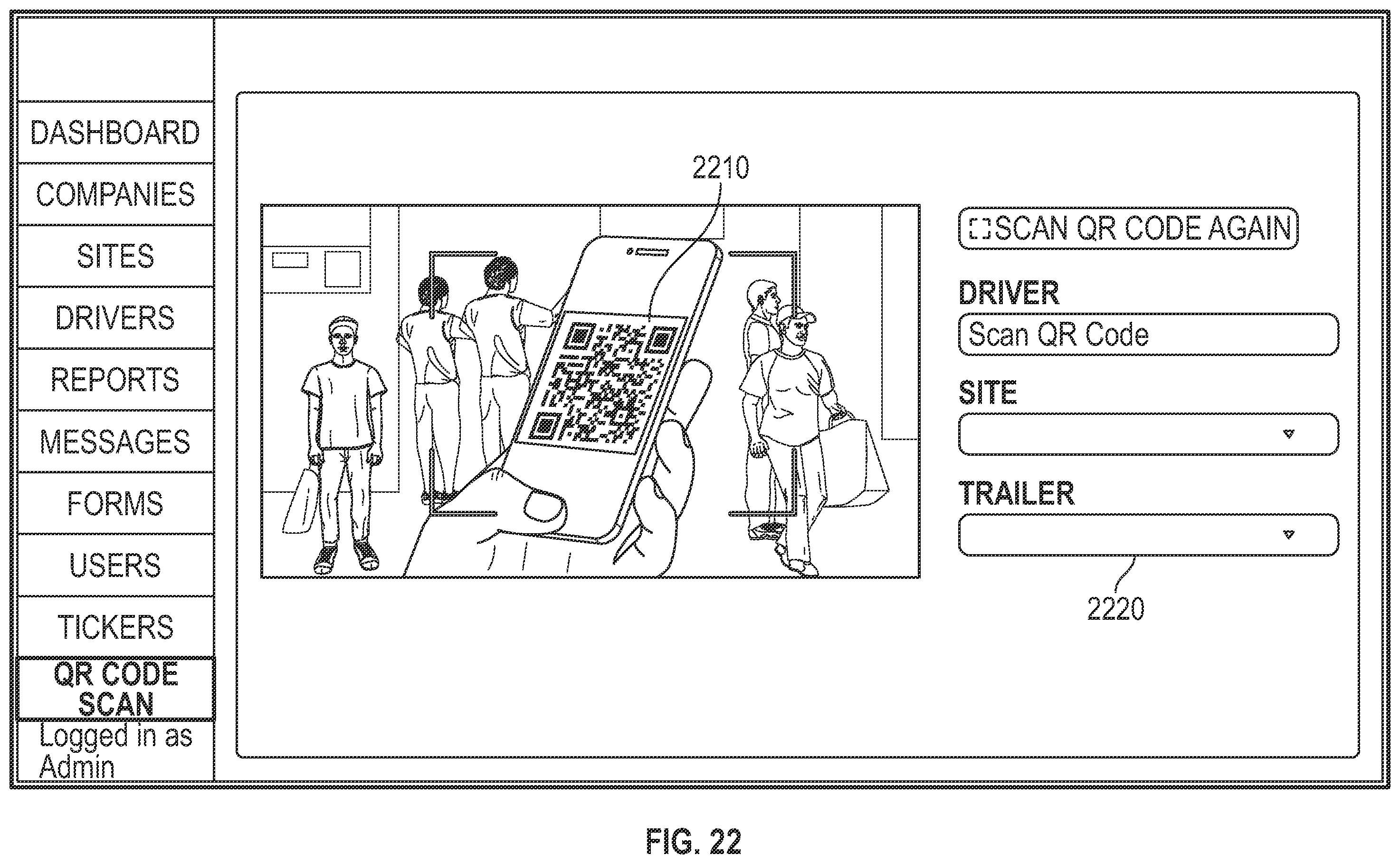 Patent US12586431 Figure 20 – Secure access to trailer connectors