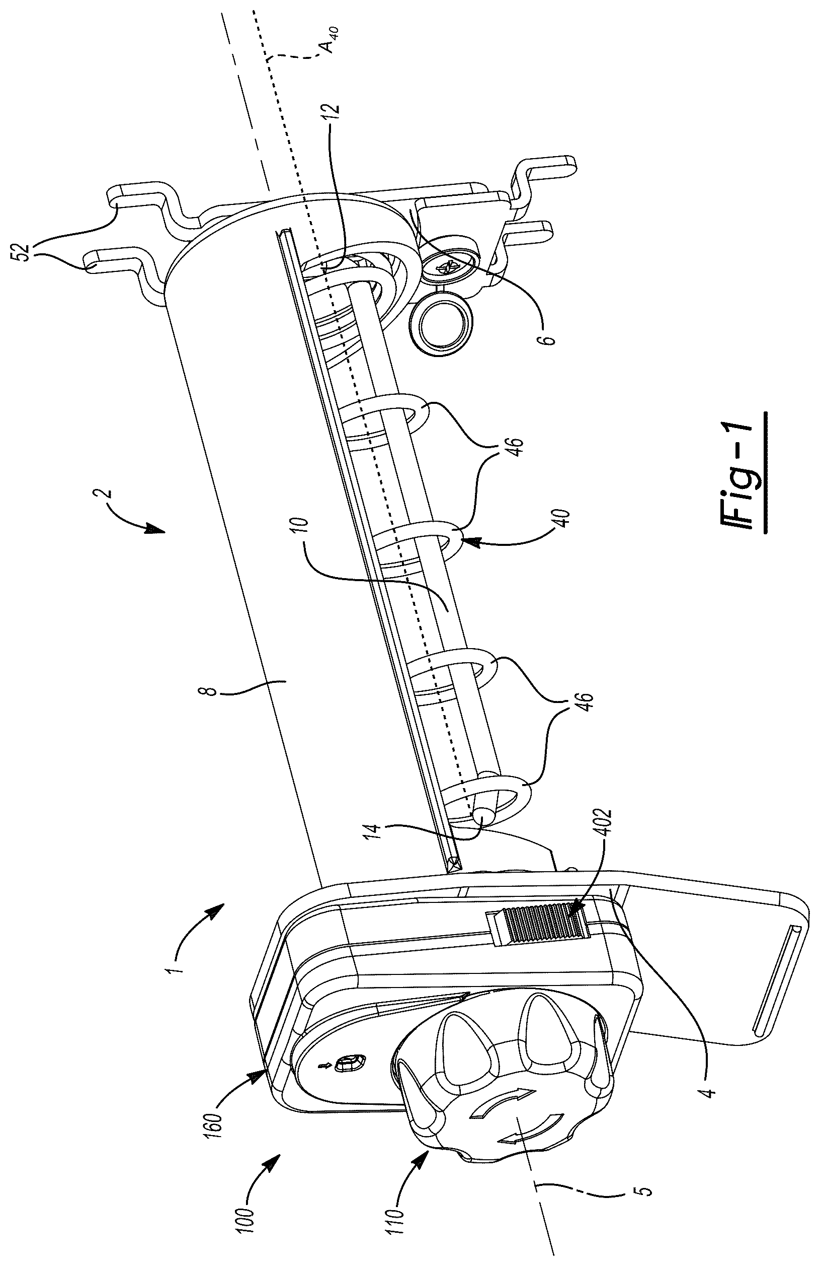 Patent US12586436 Figure 1 – Actuator with locking mechanism