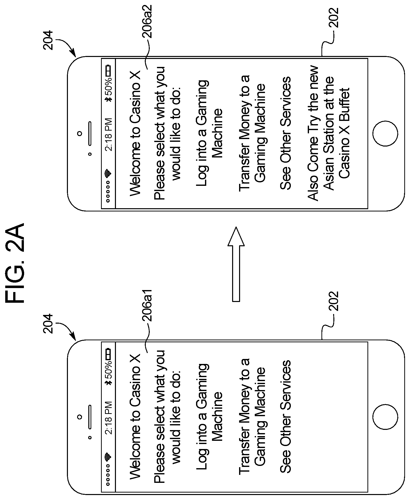 Patent US12586439 Figure 2 – System and method for modifying gaming establishment mobile device application