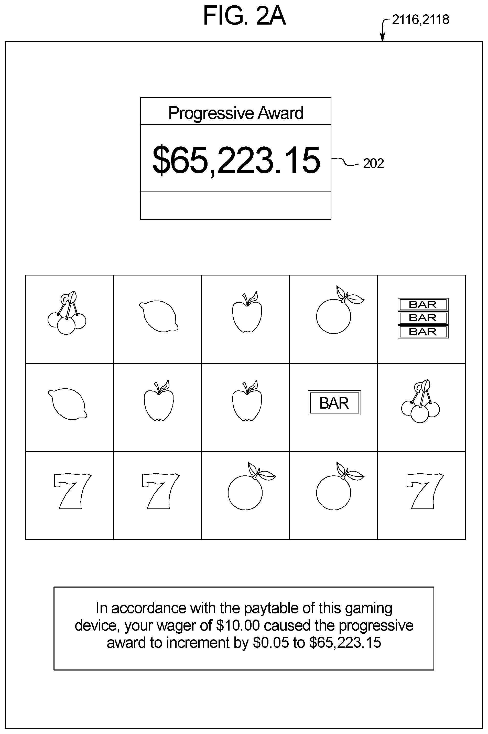Patent US12586443 Figure 2 – Modifying progressive award parameters