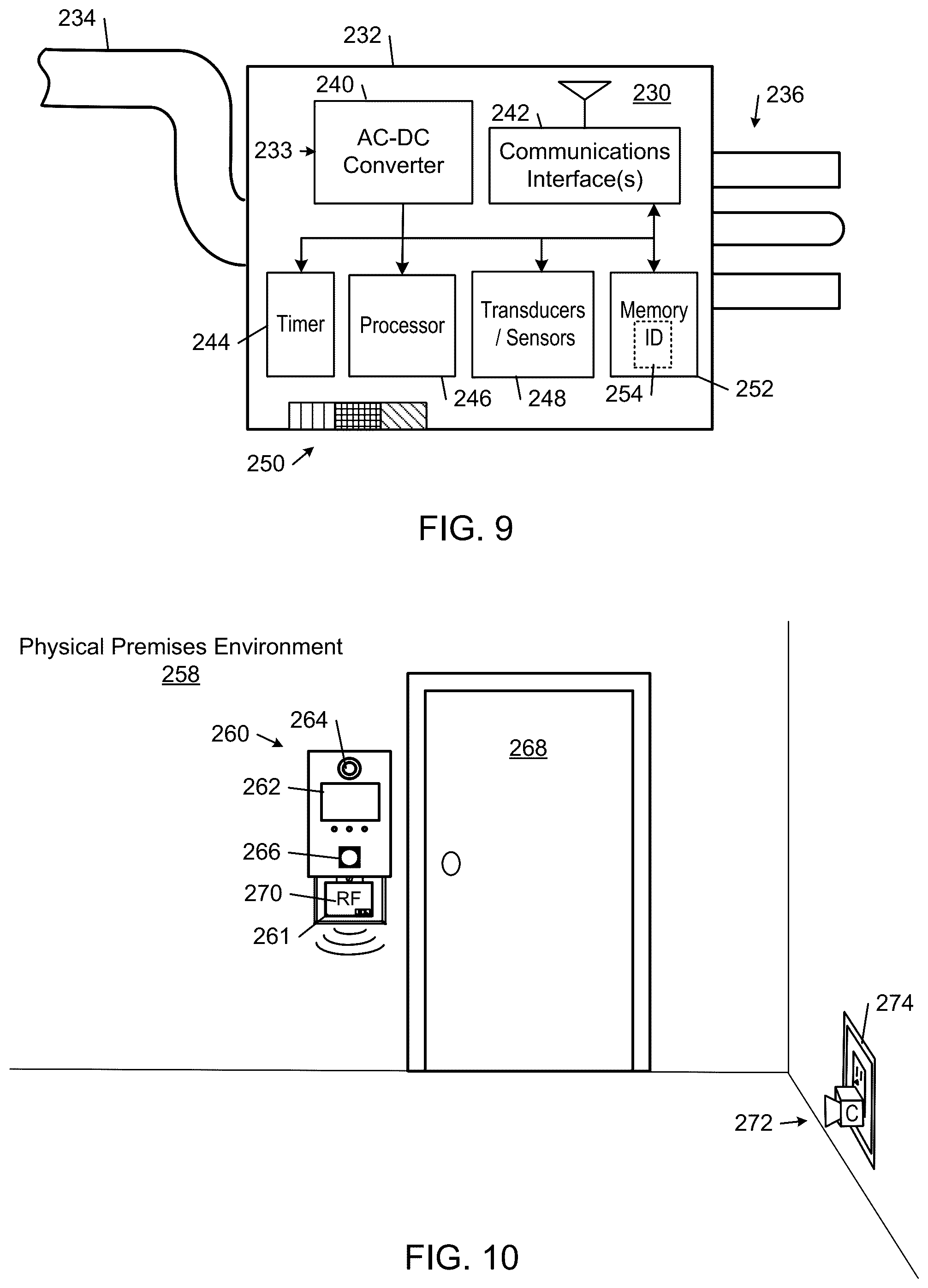 Patent US12586450 Figure 8 – Line-powered wireless communications systems