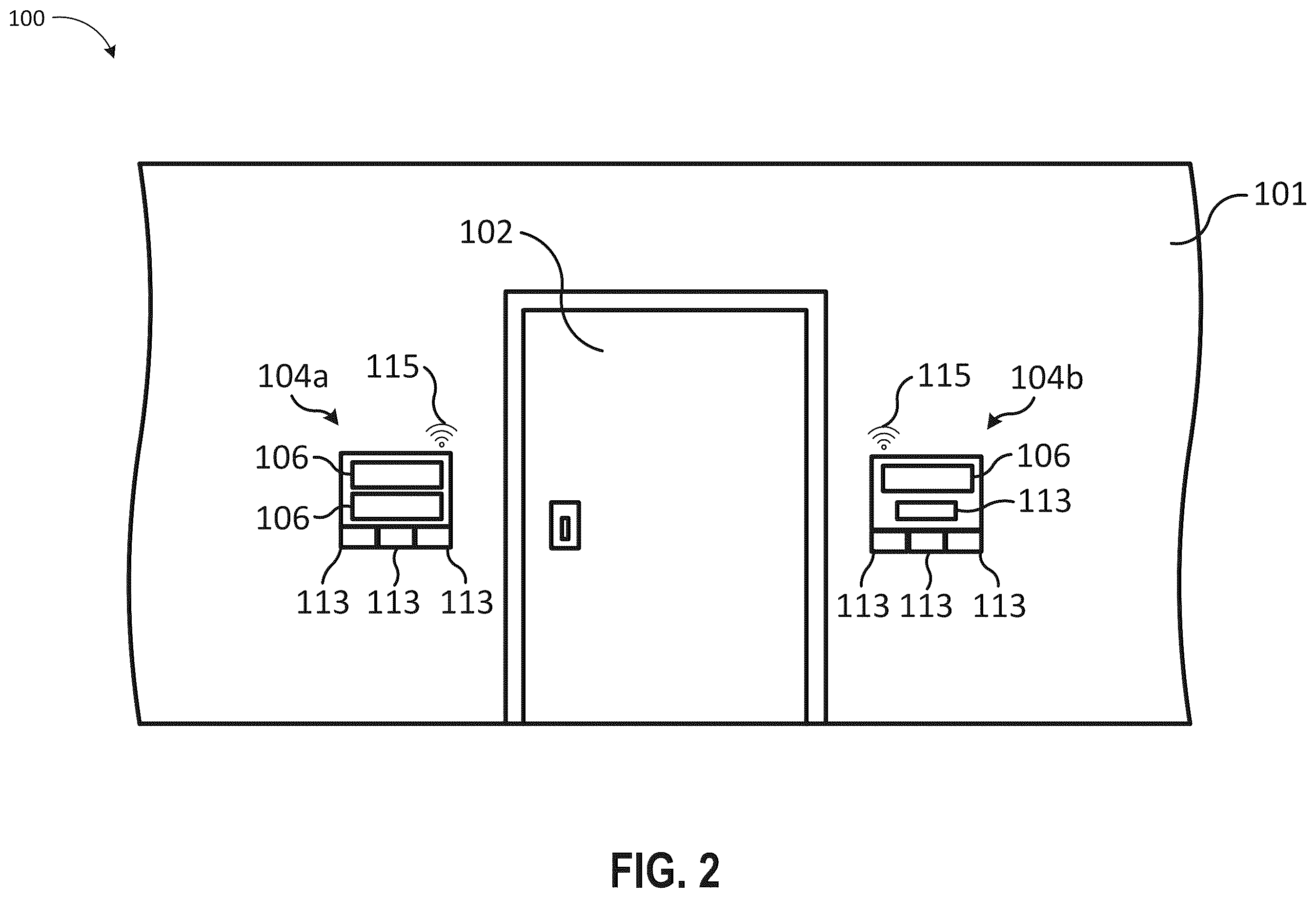 Patent US12586451 Figure 2 – Hall monitor for a health care facility