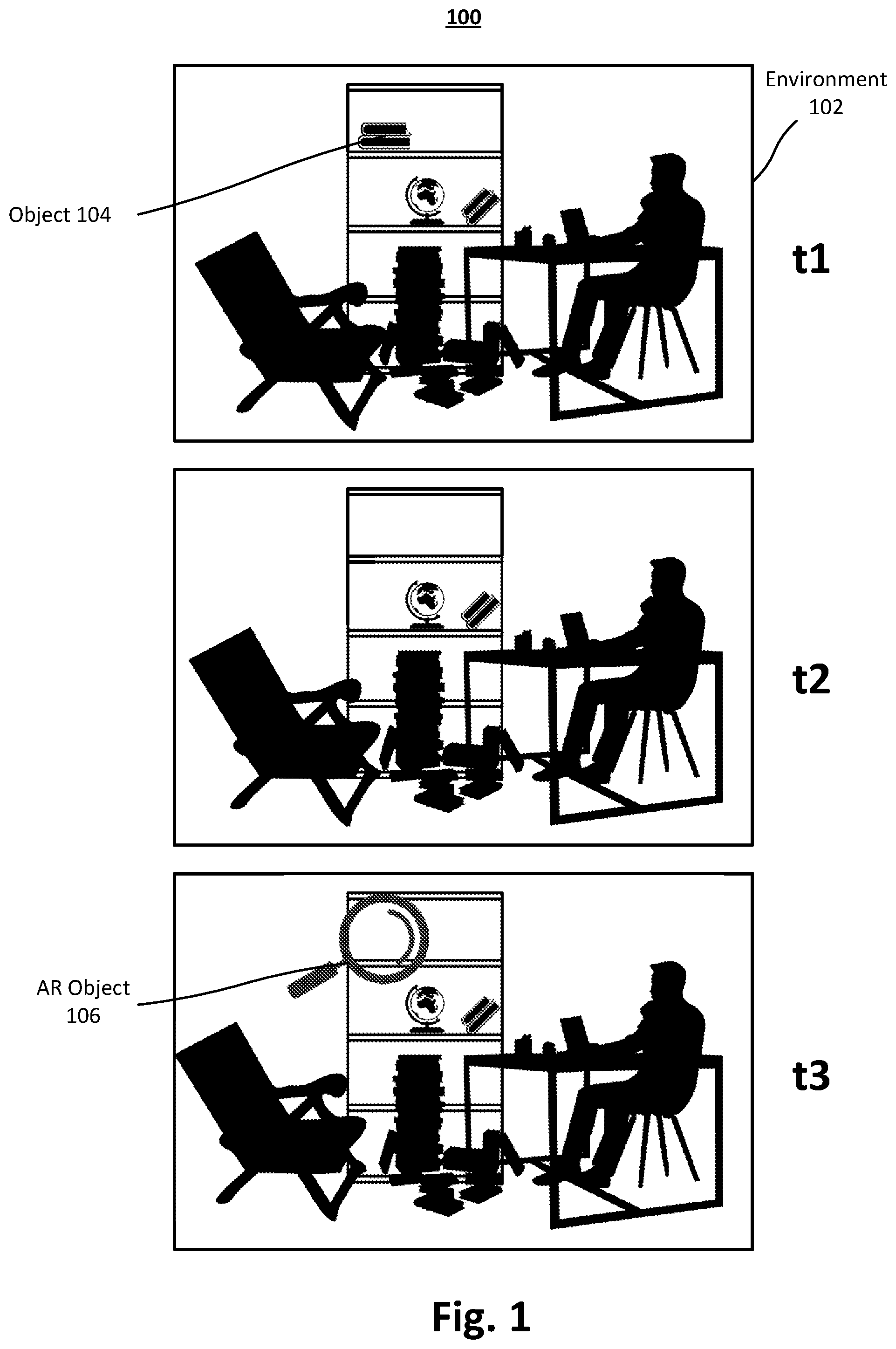 Patent US12586456 Figure 1 – Systems and methods for providing security system information using augmented reality effects