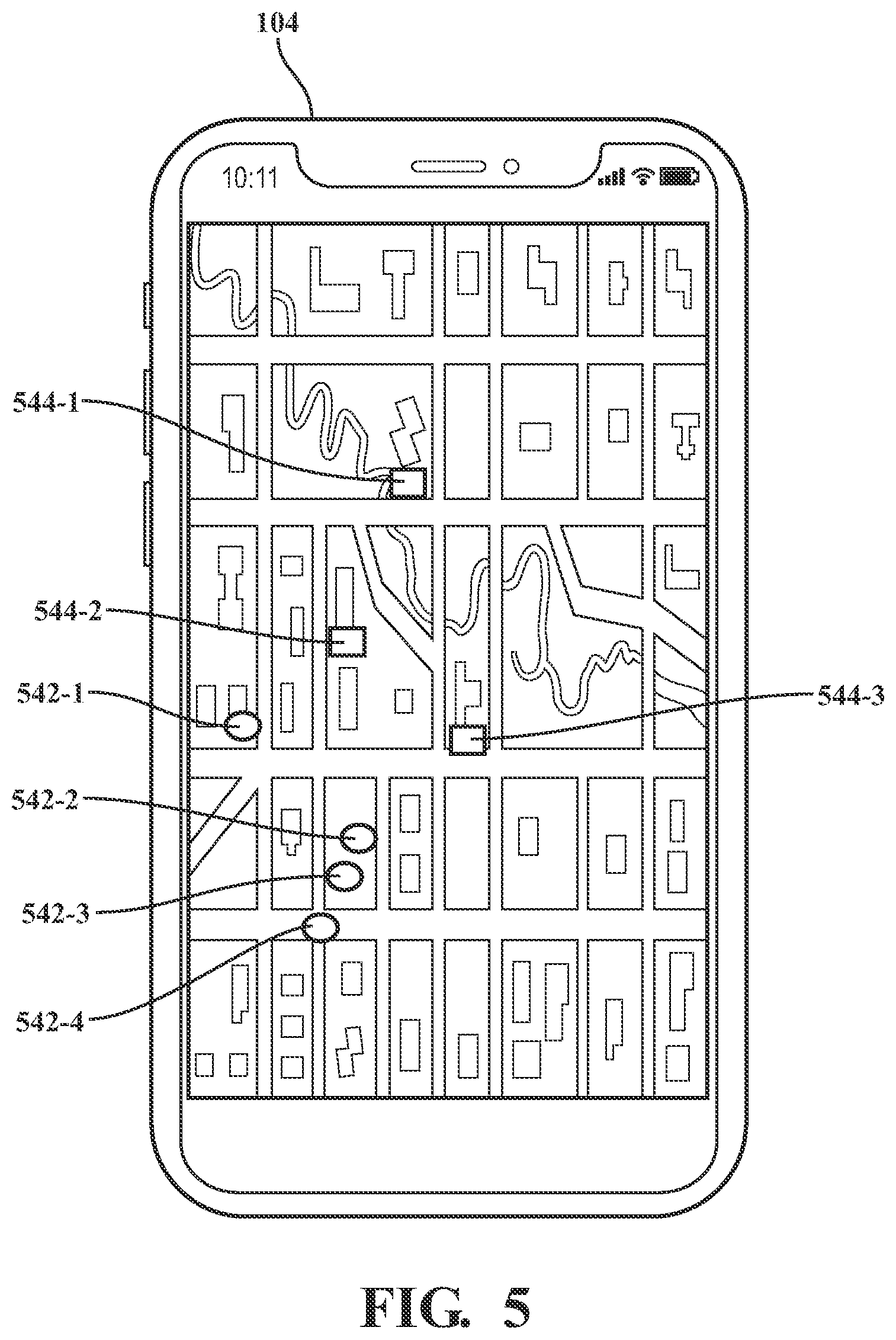 Patent US12586458 Figure 5 – Systems and methods for external display-based pedestrian navigation assistance