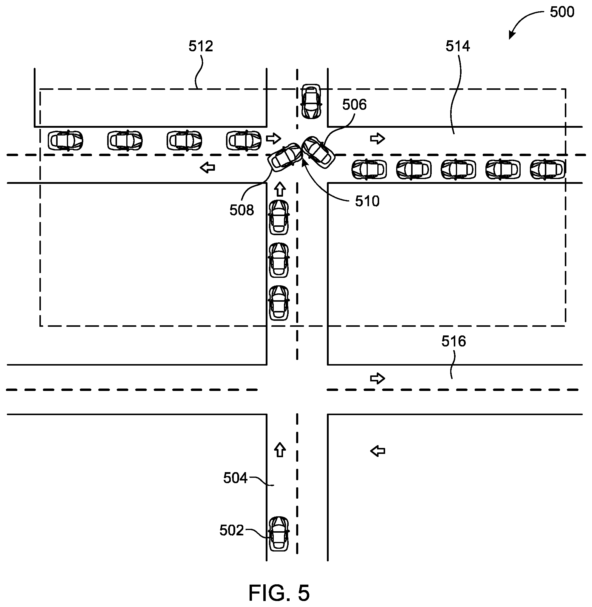 Patent US12586462 Figure 5 – System and method for generating traffic congestion data for an impacted road