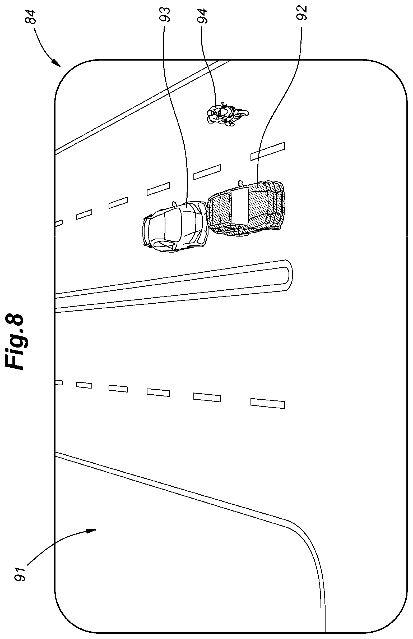 Patent US12586466 Figure 8 – Traffic safety assistance system